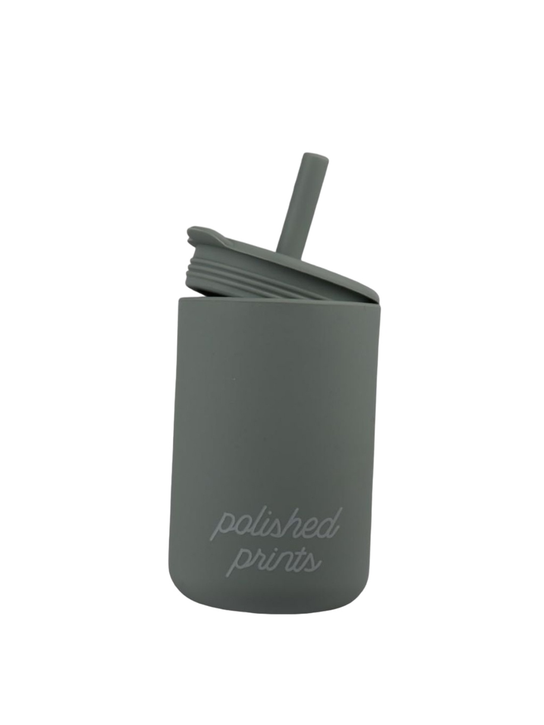 

GUCHIGU Silicon Sipper Cup With Straw, Grey