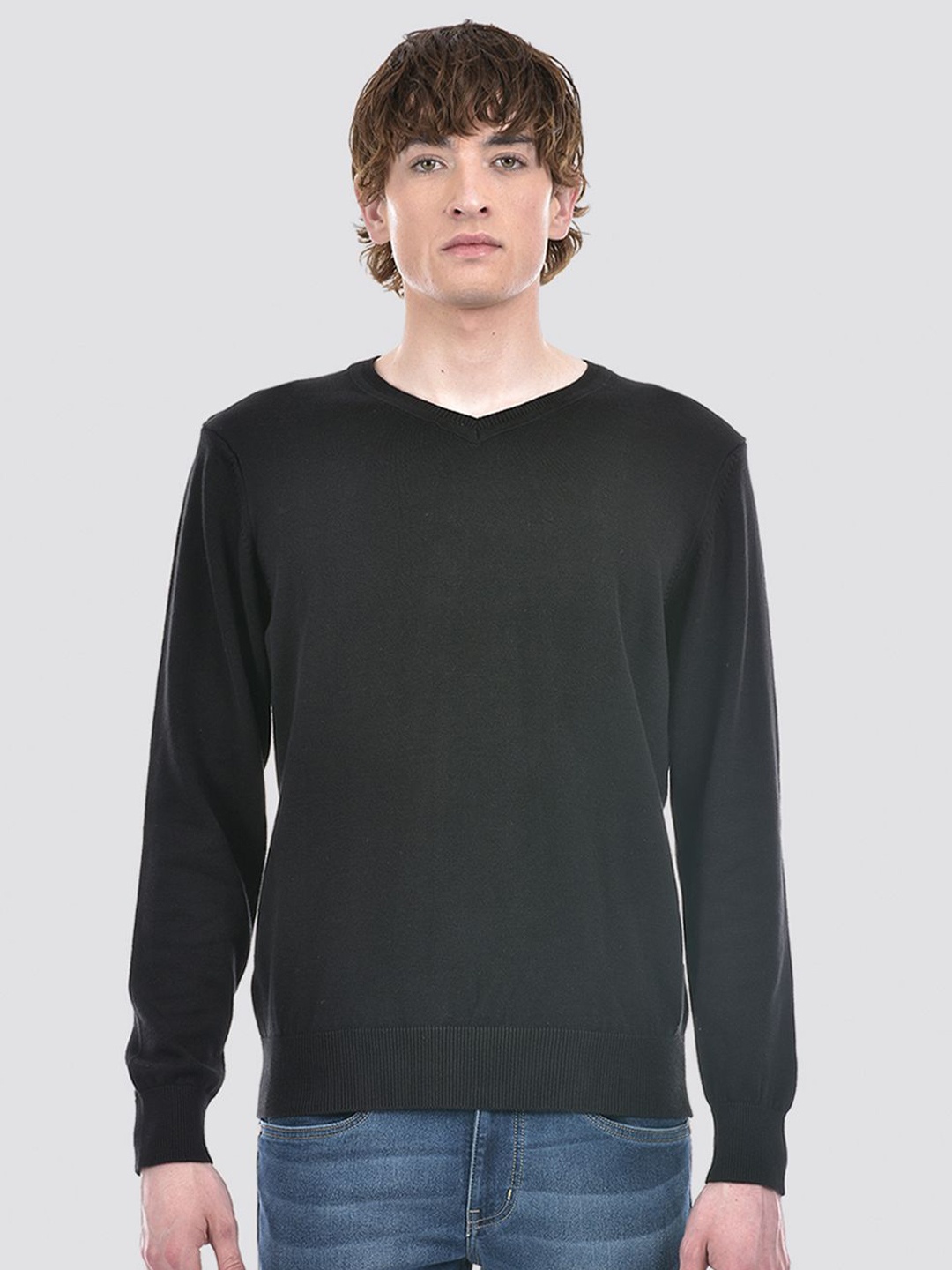 

Numero Uno Cotton solid Men Pullover, Black