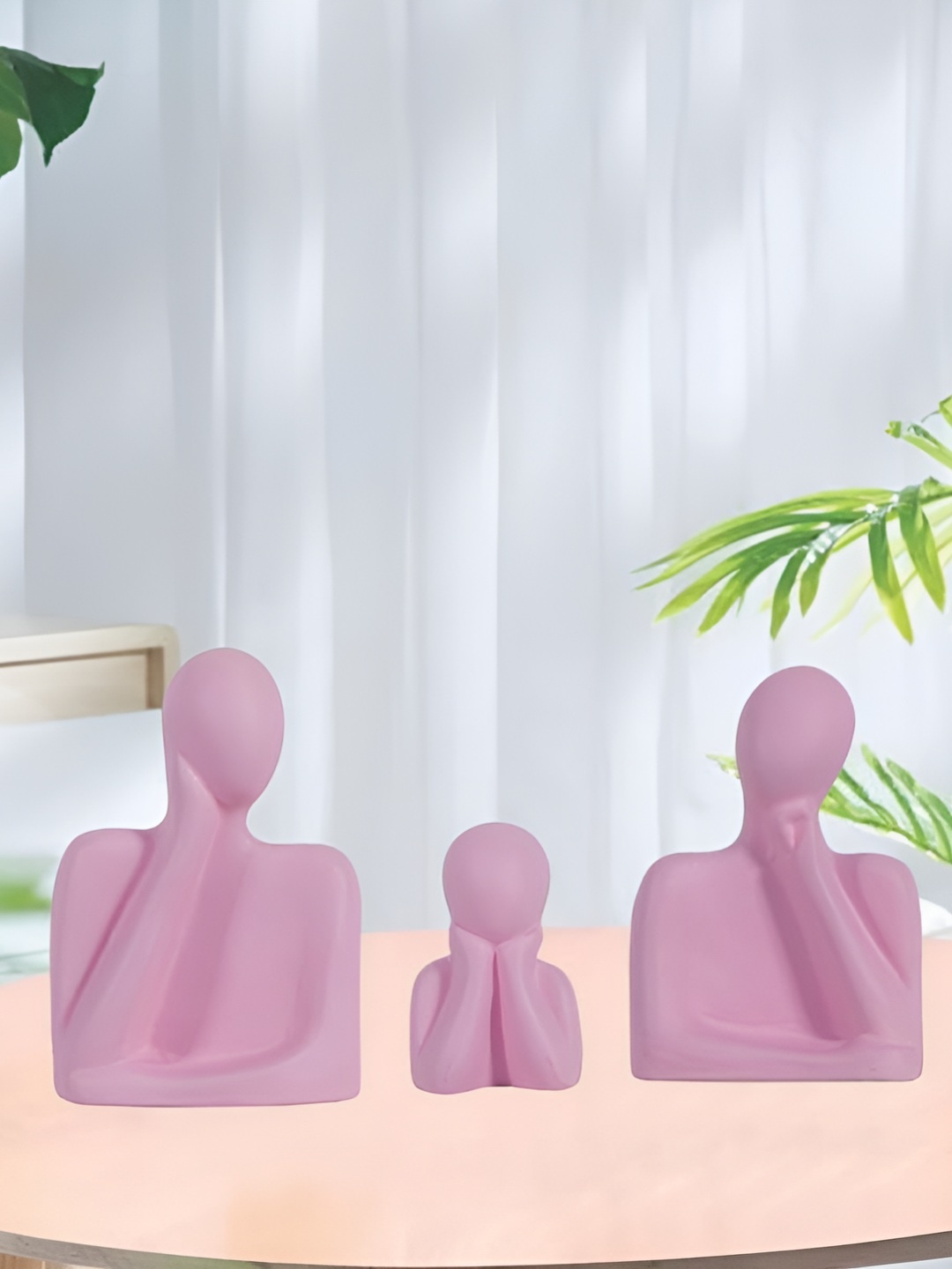 

LASAKI Purple 3 Pieces Ceramic Figurine Showpiece