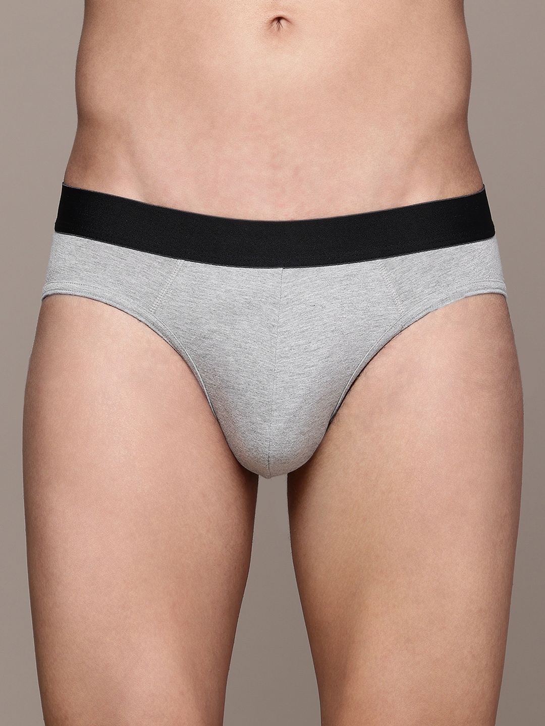 

Roadster Men Mid-Rise Basic Briefs, Grey melange
