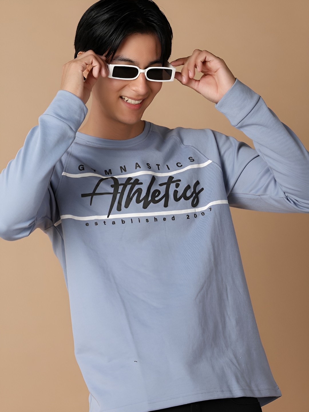 

V-Mart Men Typography Printed Round Neck T-shirt, Grey