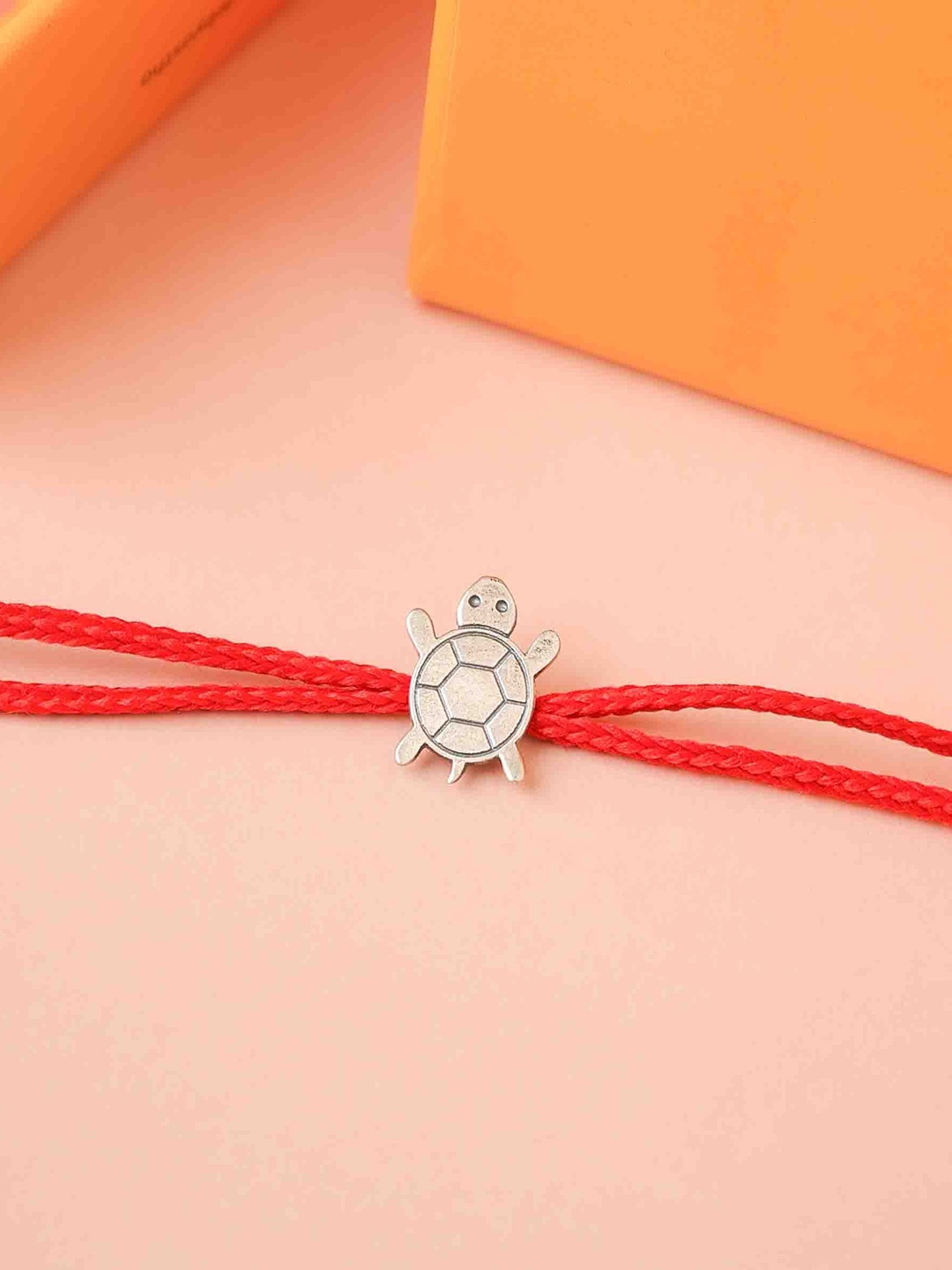 

Shyle 925 Sterling Silver Anvaya Auspicious Tortoise Thread Rakhi
