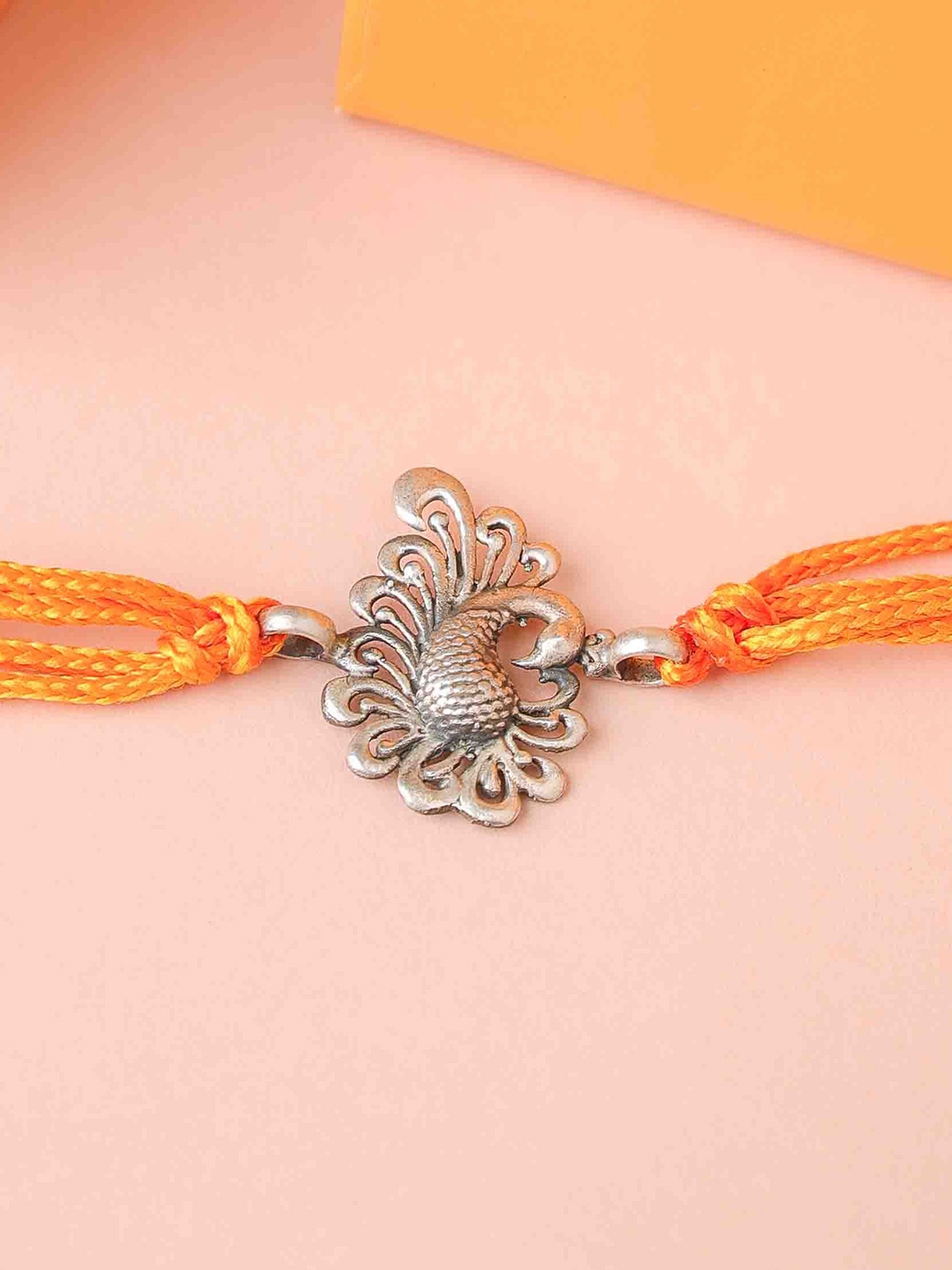 

Shyle 925 Sterling Silver Moh Dancing Peacock Thread Rakhi