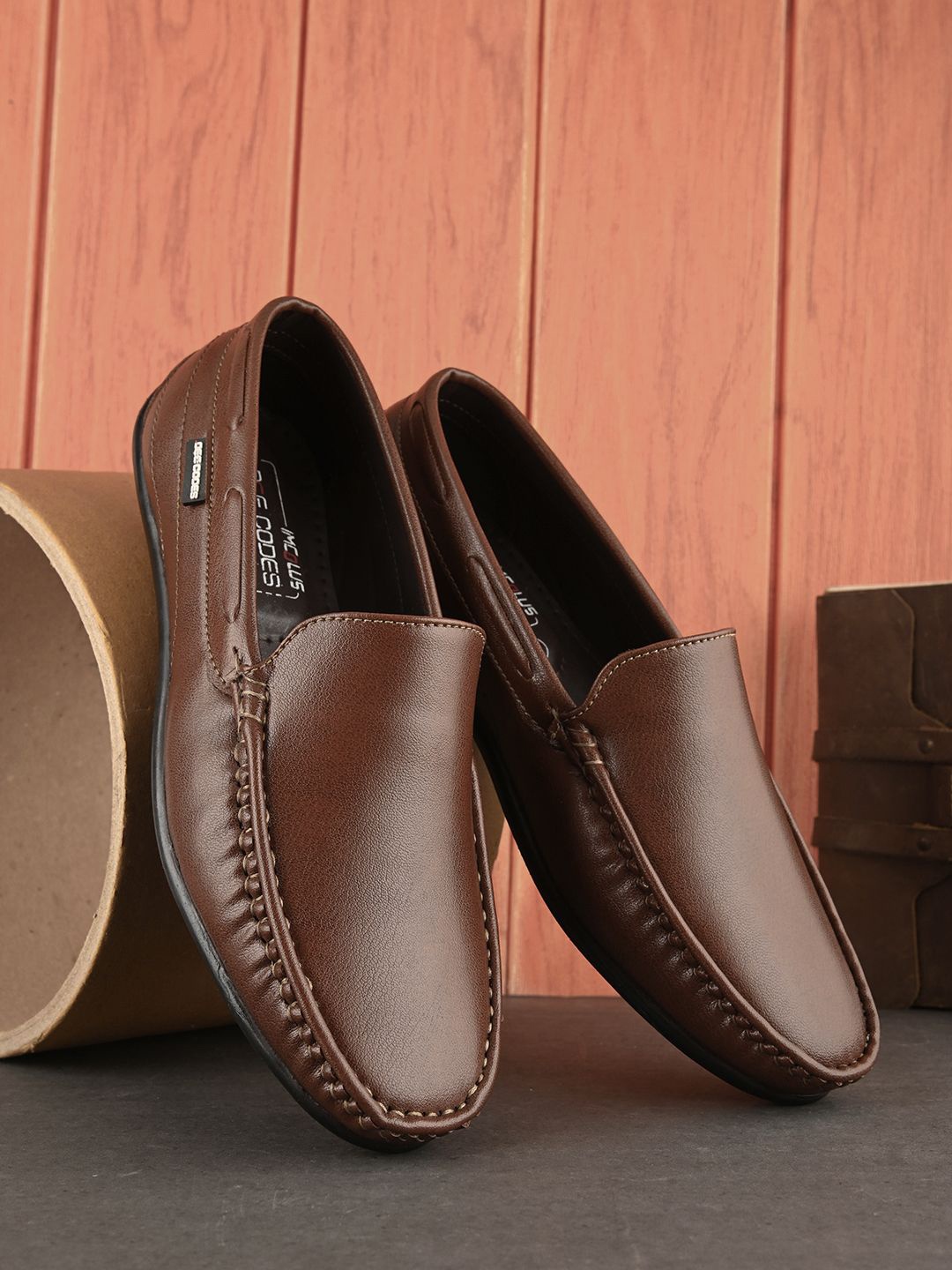 

IMCOLUS Men Round Toe Comfort Insole Lightweight Loafers, Tan