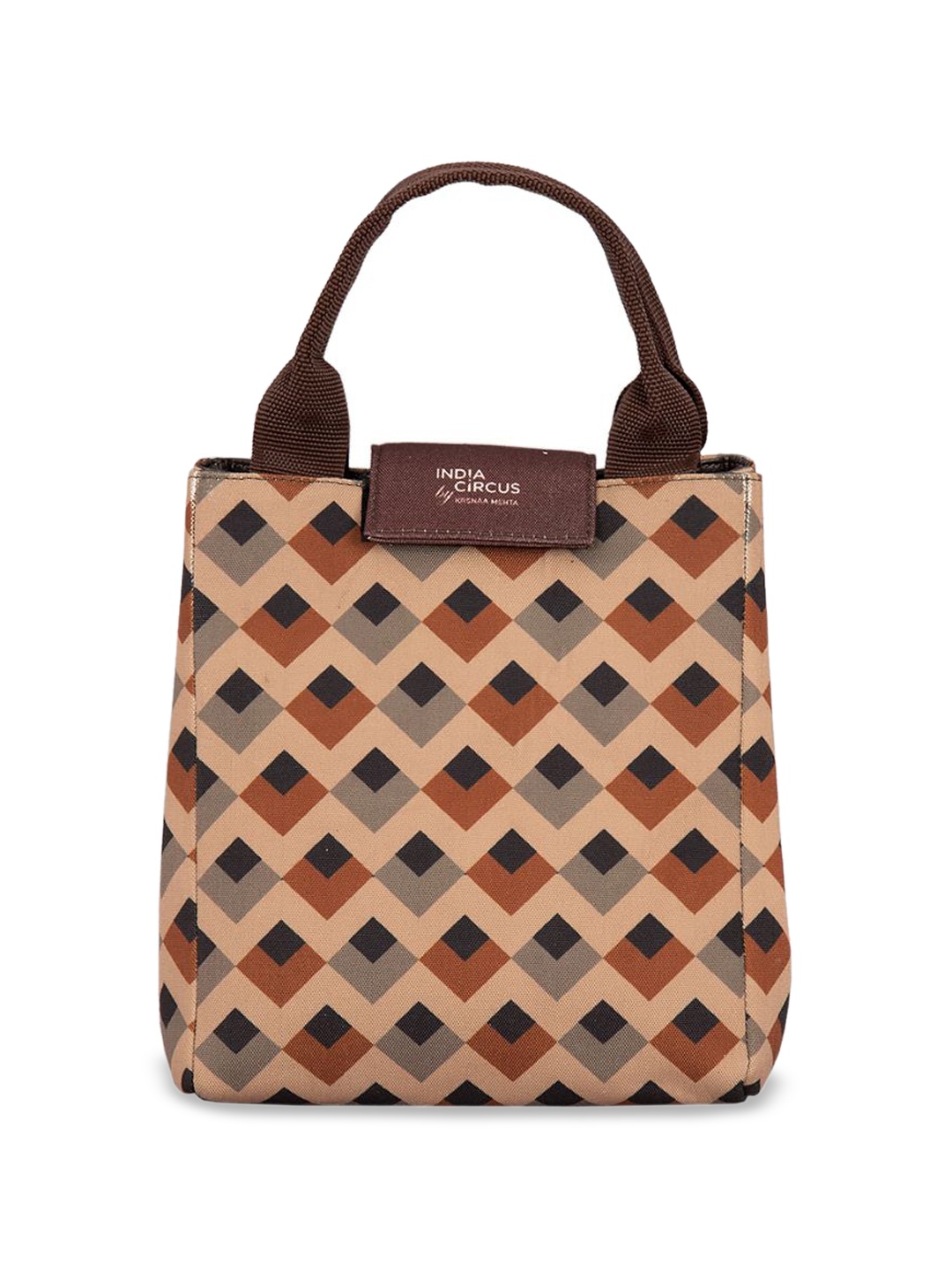 

India Circus by Krsnaa Mehta Checked Lunch bags Travel Accessory, Copper