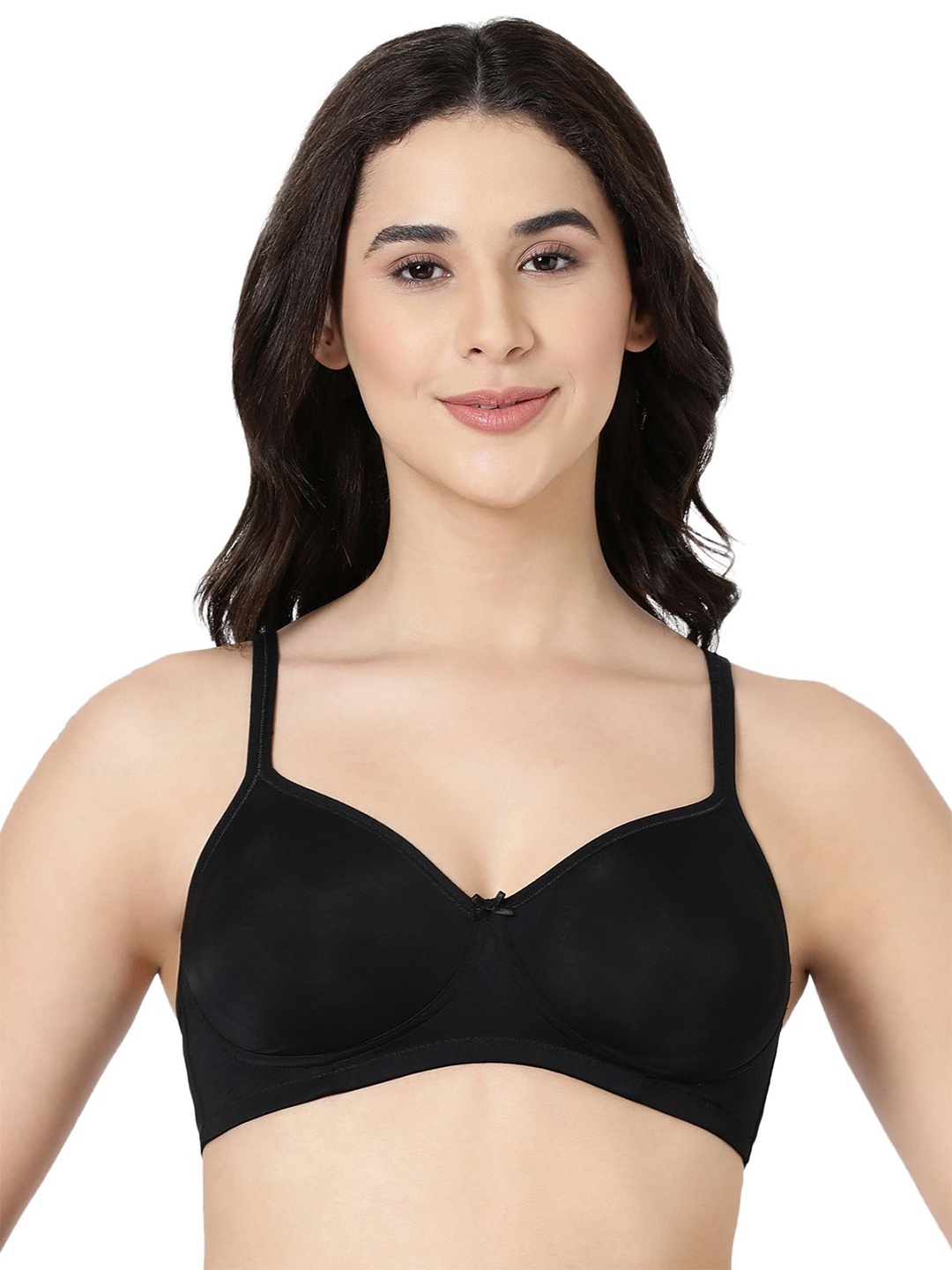 

BLOSSOM Medium Coverage Non Padded Non Wired T-Shirt Bra, Black