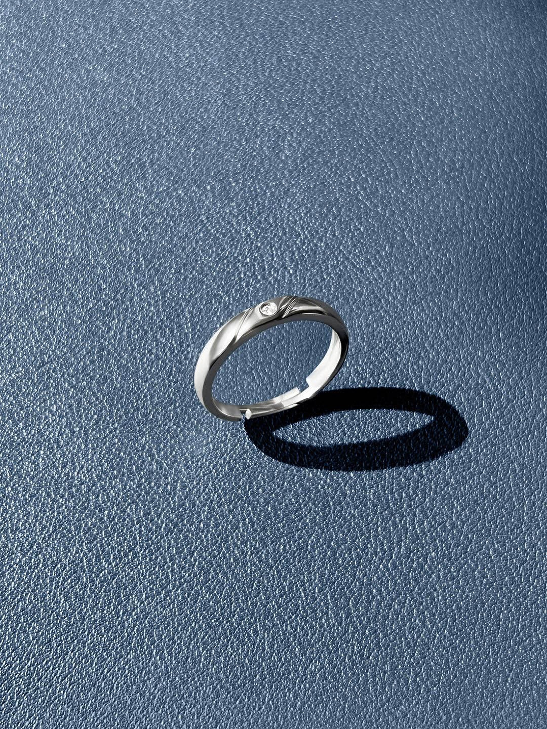 

March by FableStreet Rhodium-Plated 925 Sterling Silver Cubic Zirconia Finger Rings