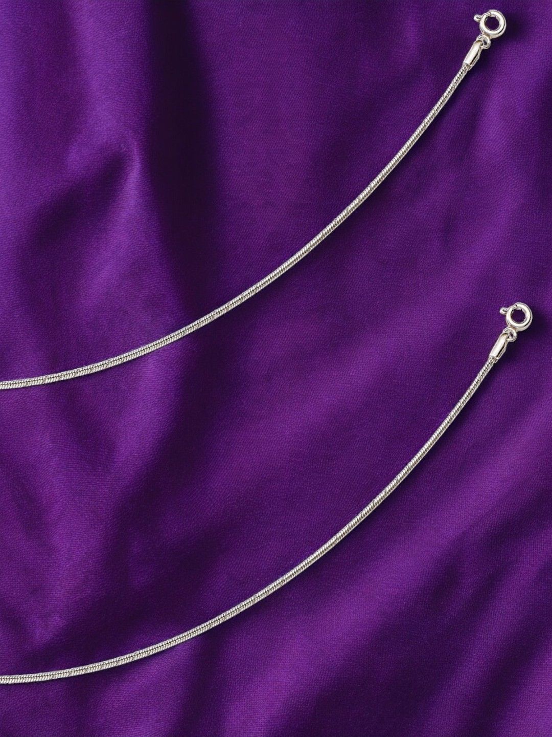 

Taraash Set of 2 925 Sterling Silver Anklet