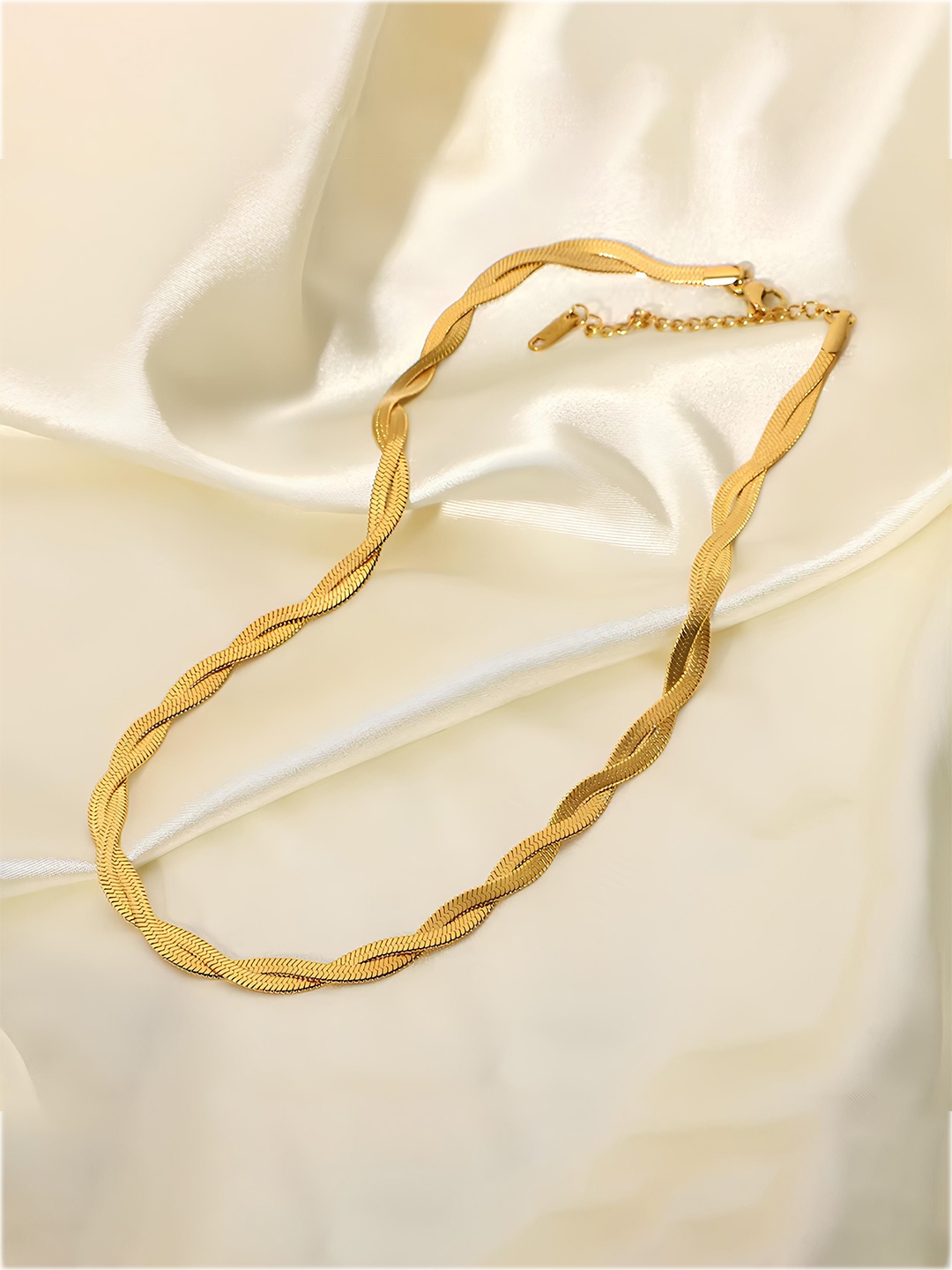 

KARISHMA KREATIONS Unisex Gold-Plated Stainless Steel Multilayer Snake Chain