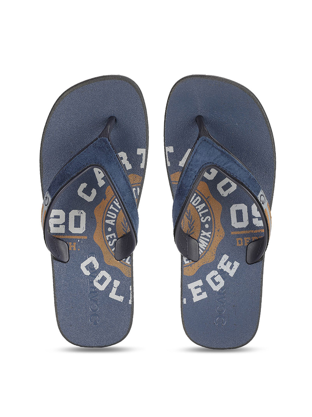 

CARTAGO Men Printed Thong Flip-Flops, Blue