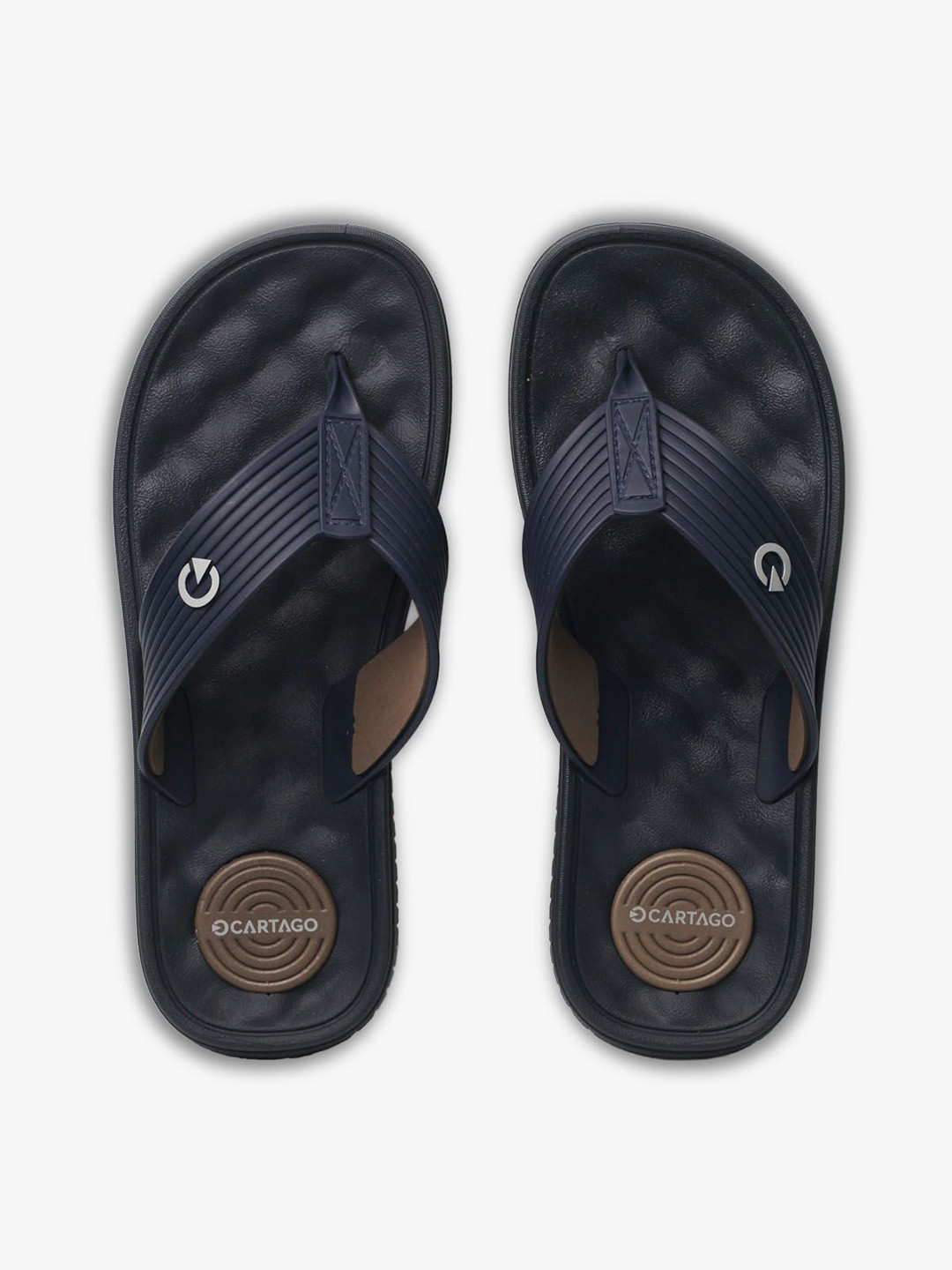

CARTAGO Men Thong Flip-Flops, Blue
