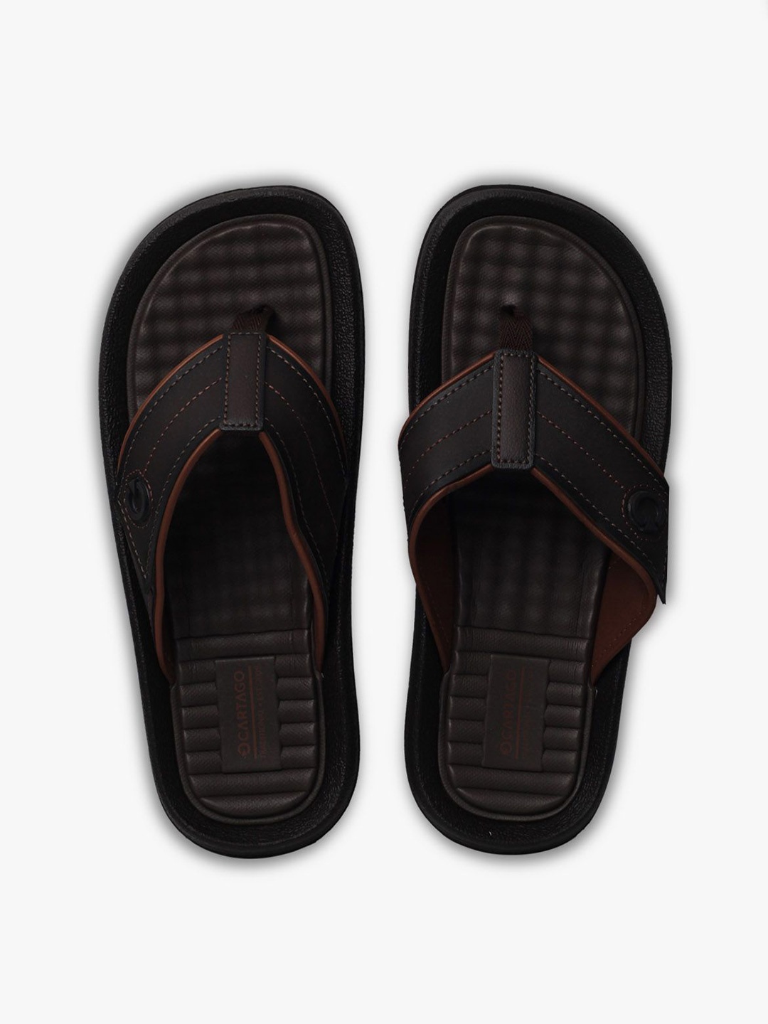 CARTAGO Men Thong Flip-Flops, Brown