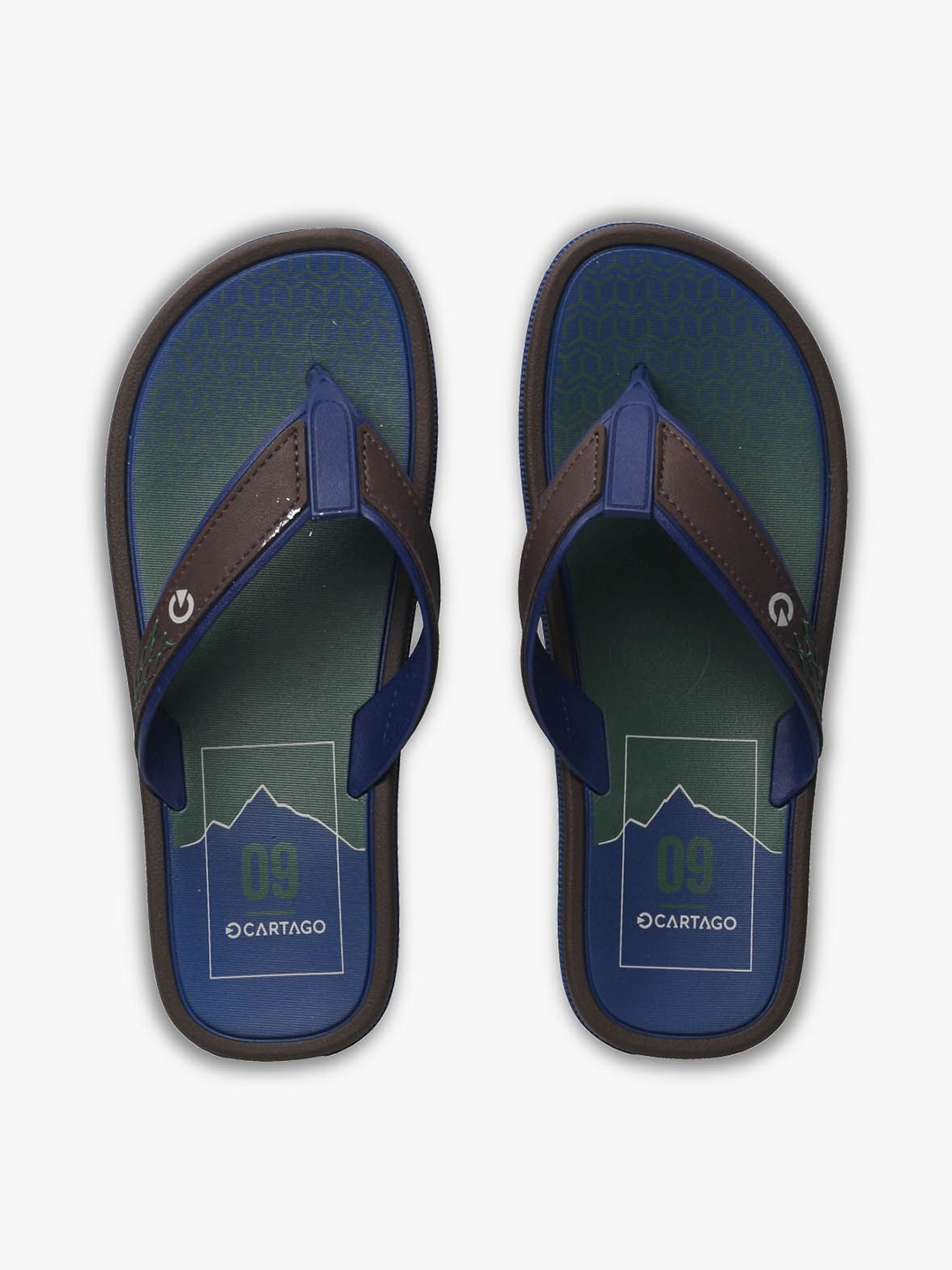 

CARTAGO Men Printed Thong Flip-Flops, Blue