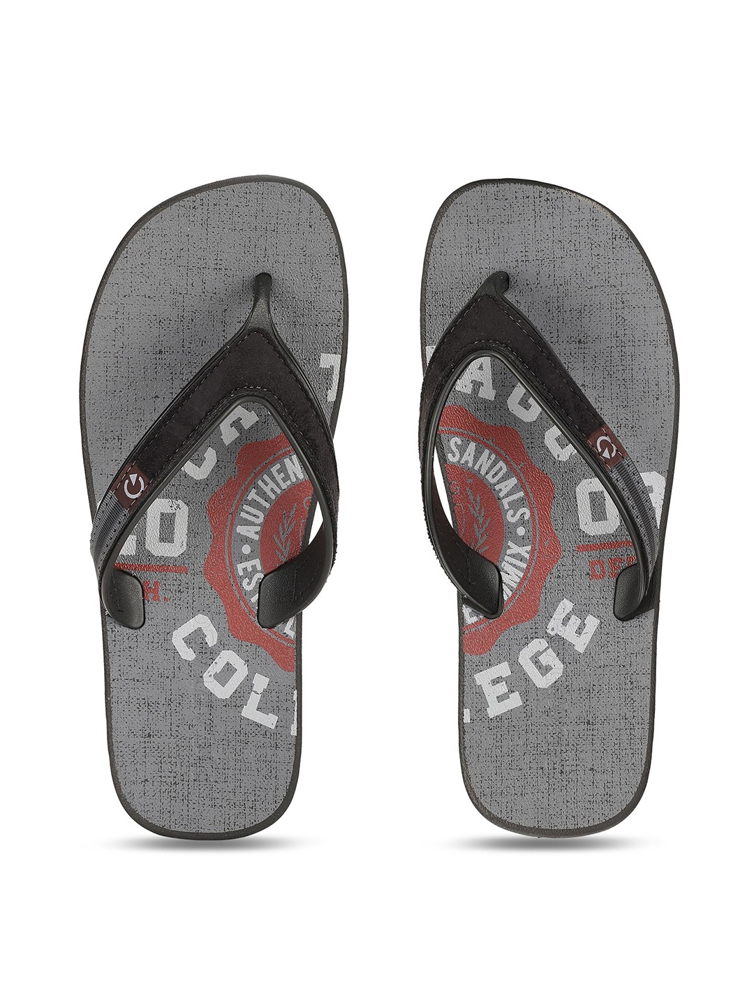 

CARTAGO Men Printed Thong Flip-Flops, Black