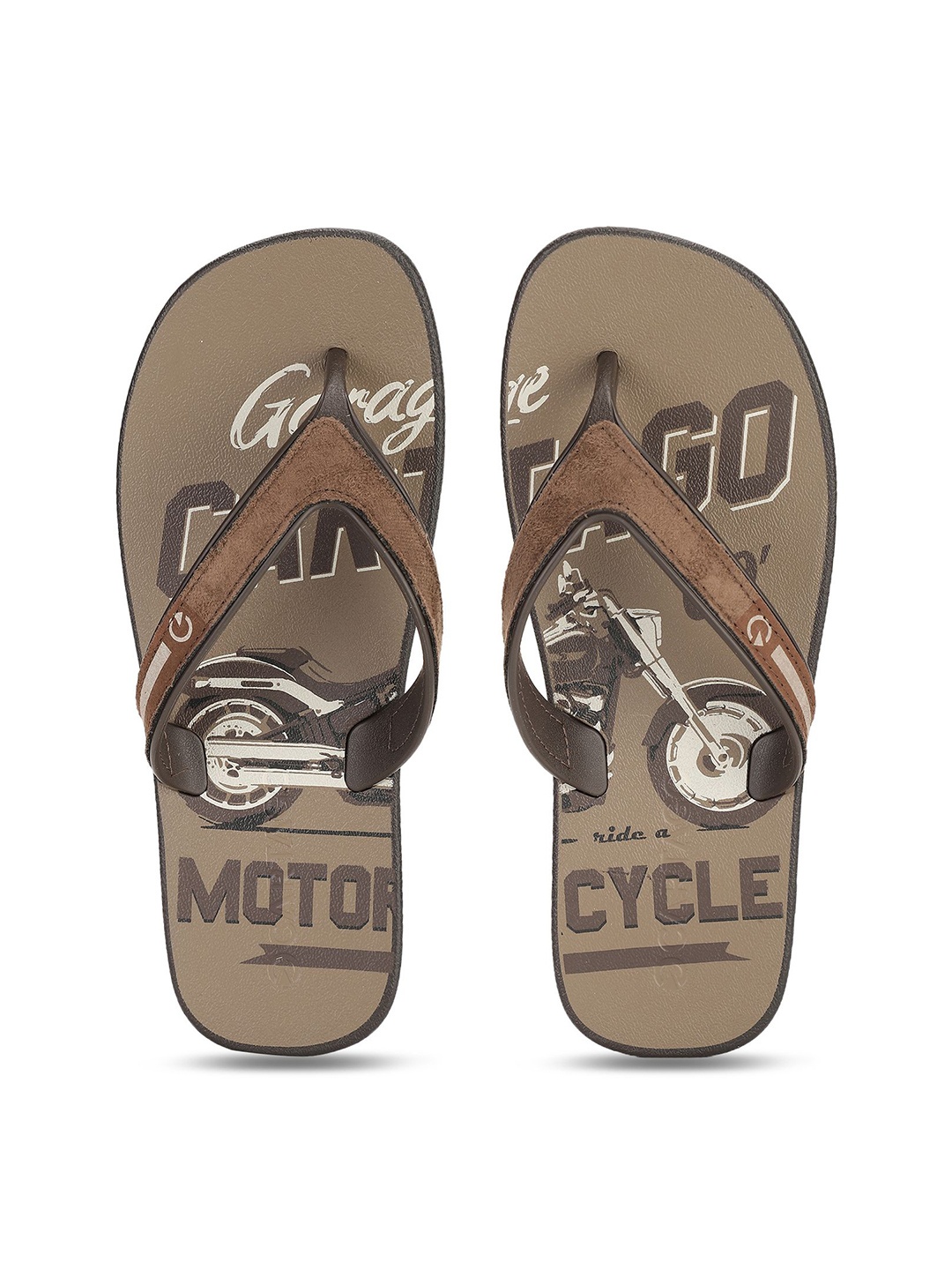 

CARTAGO Men Printed Thong Flip-Flops, Brown