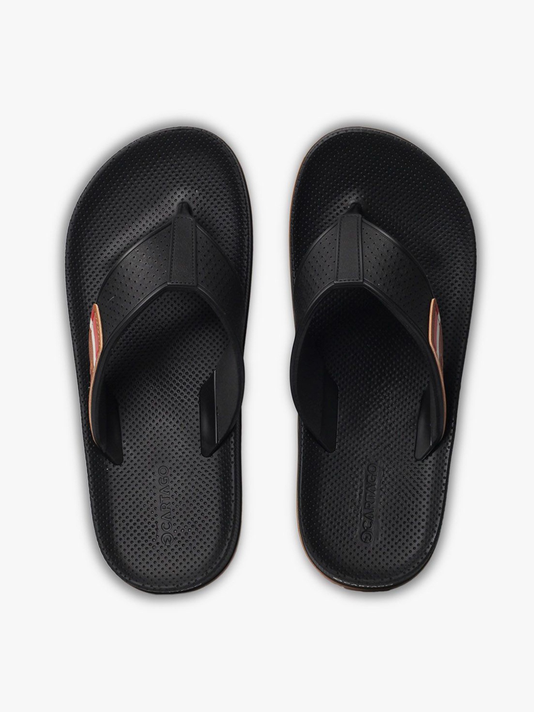

CARTAGO Men Thong Flip-Flops, Black