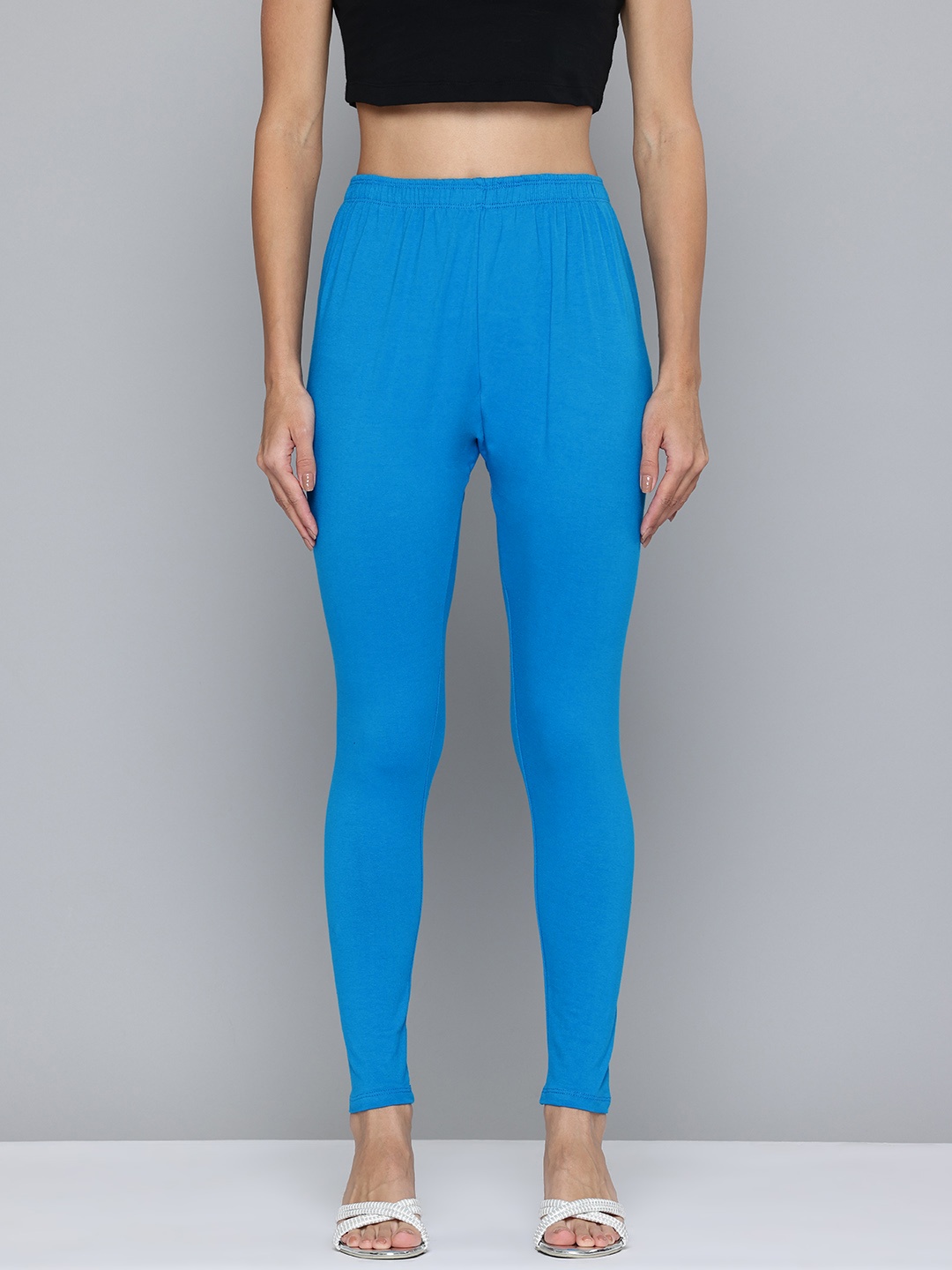 

Jinfo Skinny Fit Ankle Length Leggings, Turquoise blue