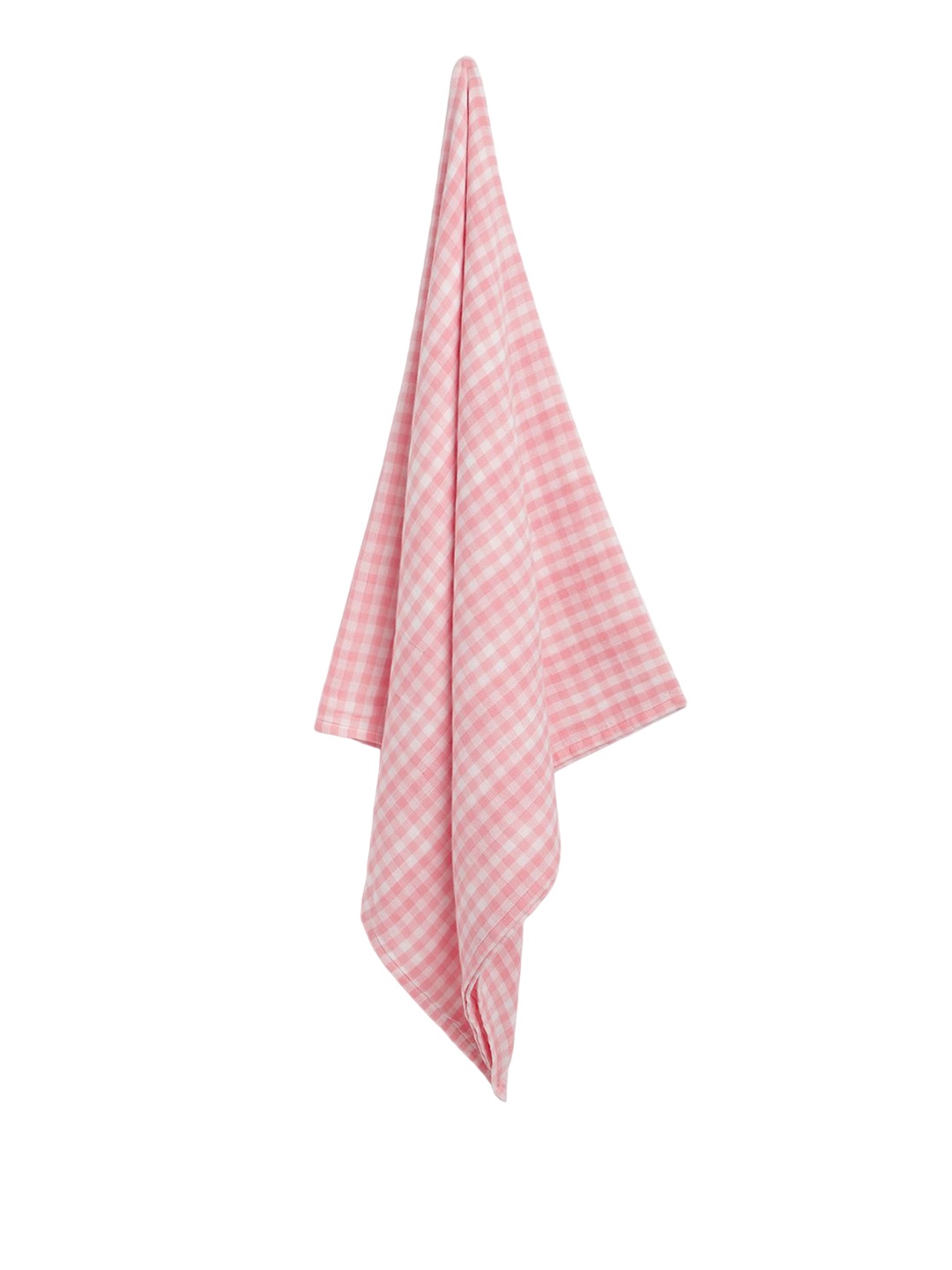 

Tiber Taber Kids Checked Cotton Anti-Slip Swaddle, Pink