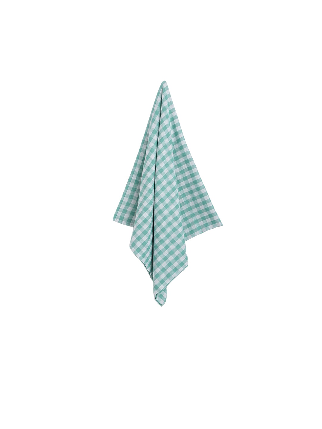 

Tiber Taber Infants Checked Pure Cotton Swaddle, Green