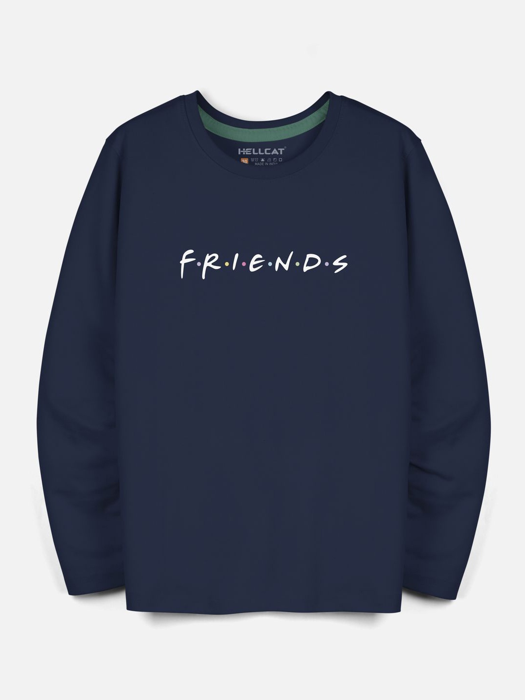 

HELLCAT Boys Typography Printed Round Neck T-shirt, Navy blue