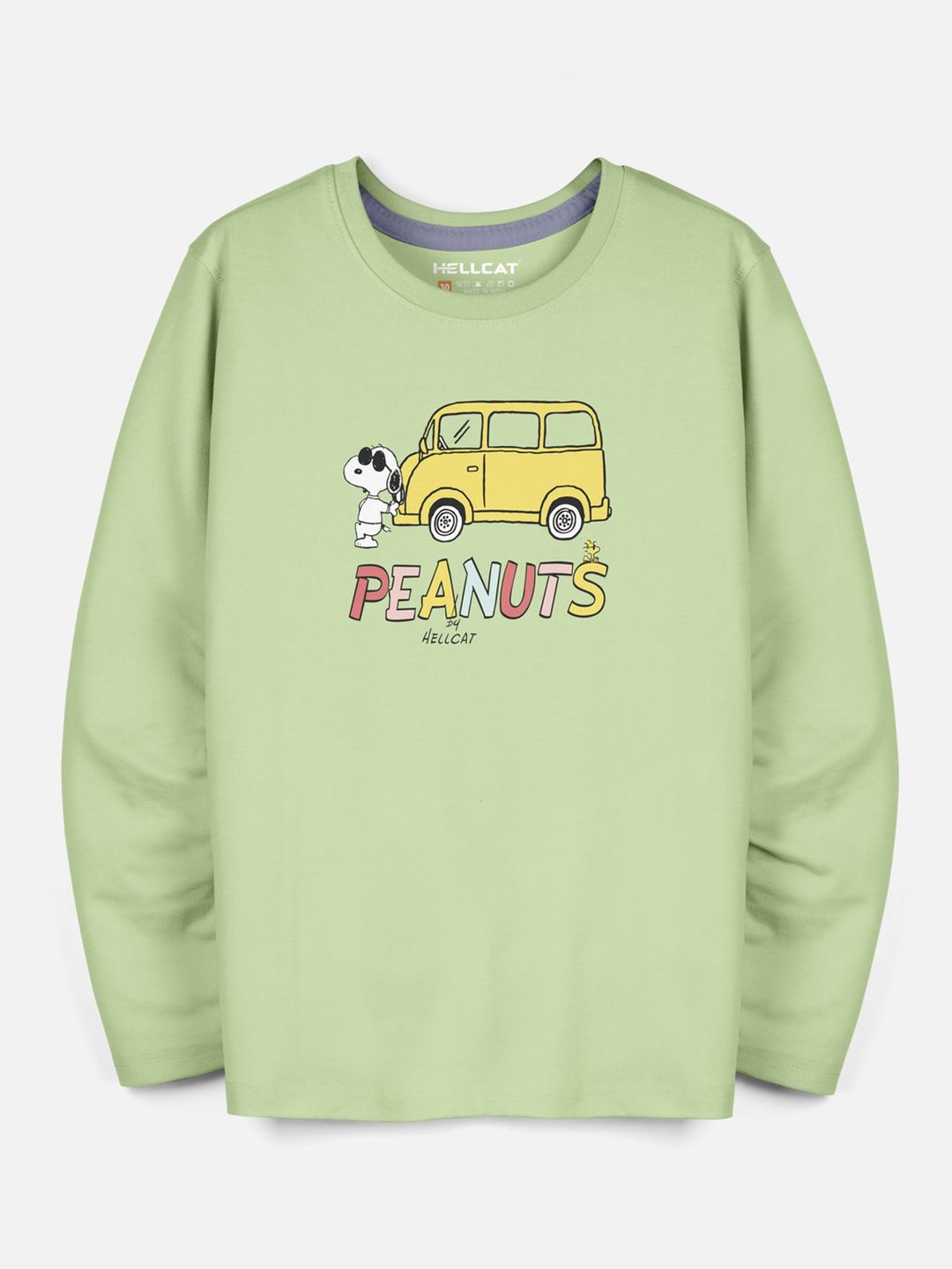 

HELLCAT Boys Graphic Printed Round Neck T-shirt, Green
