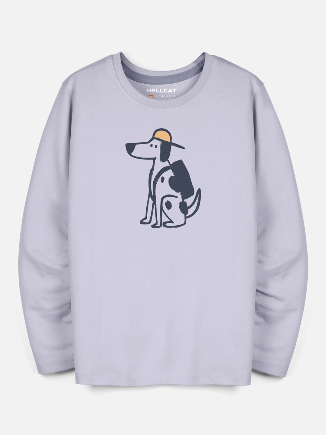 

HELLCAT Boys Graphic Printed Round Neck T-shirt, Lavender