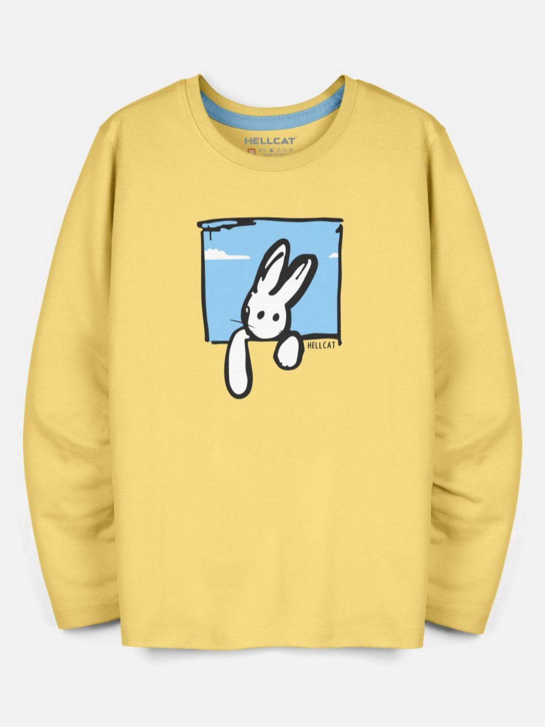 

HELLCAT Boys Graphic Printed Round Neck T-shirt, Mustard