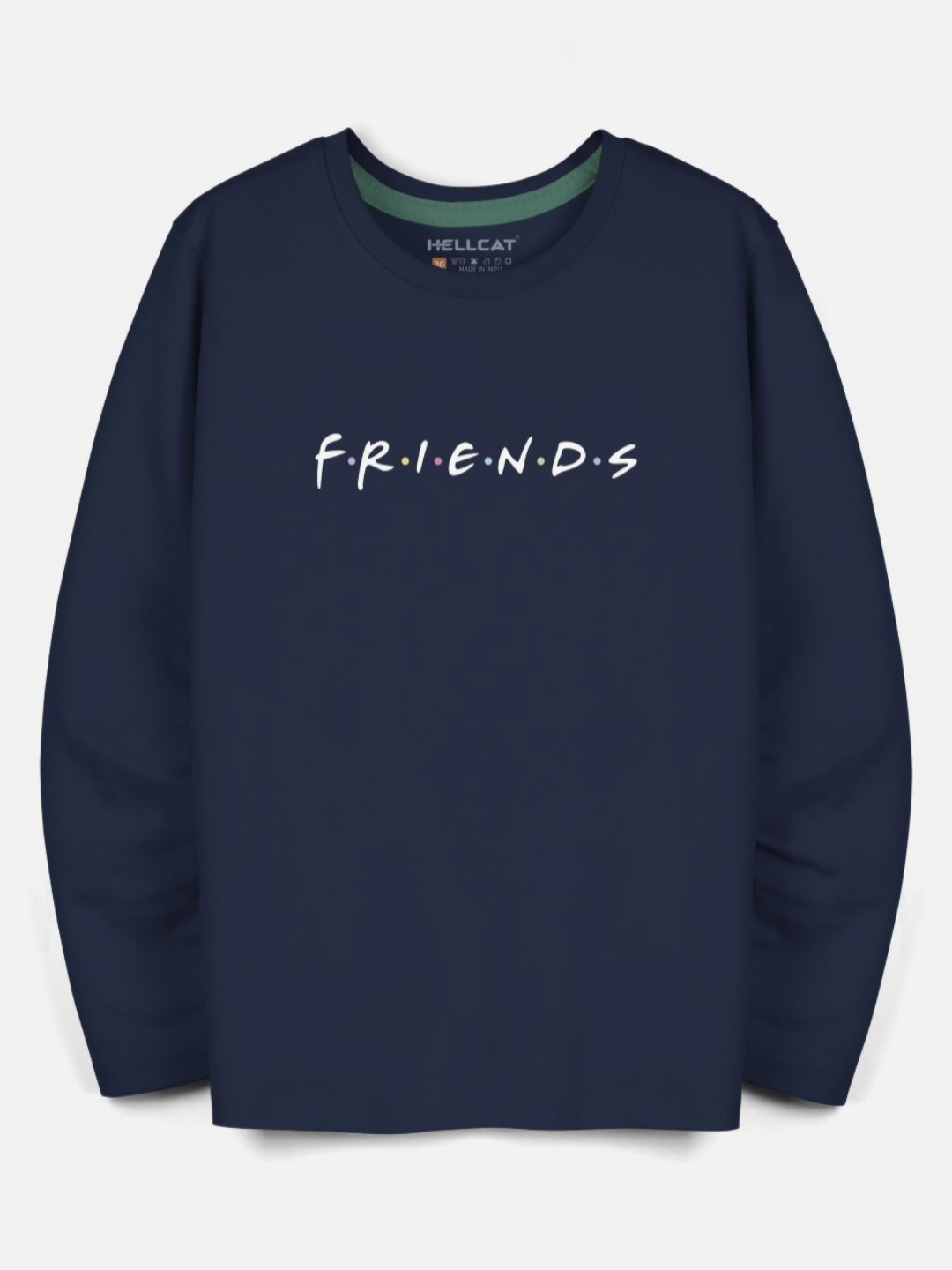 

HELLCAT Boys Typography Printed Round Neck T-shirt, Navy blue