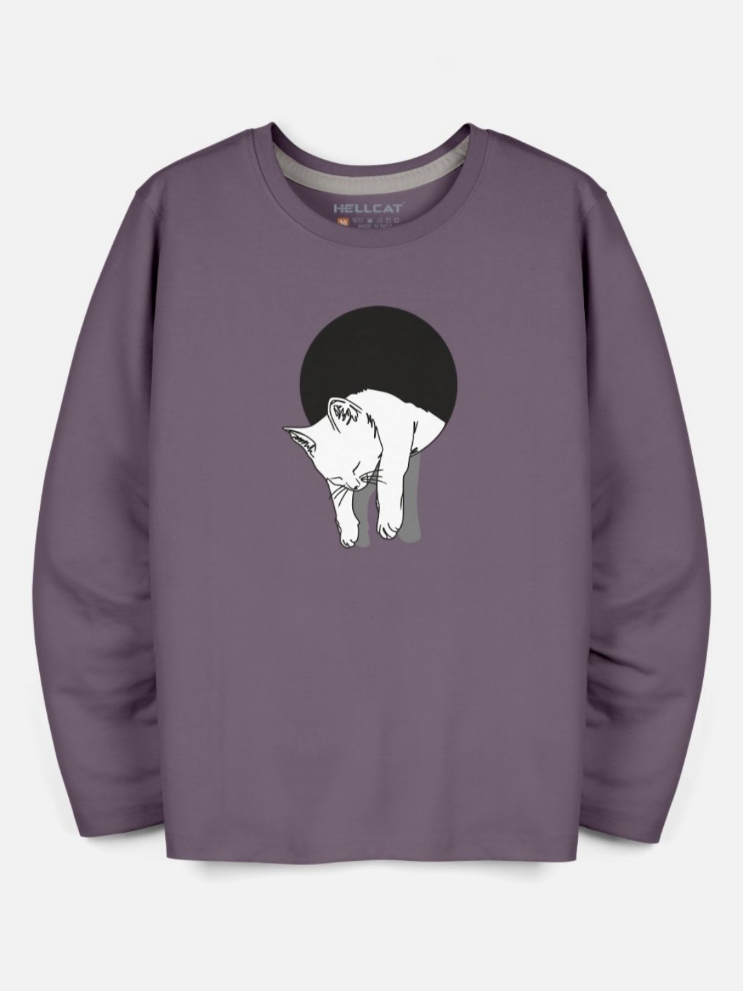 

HELLCAT Boys Graphic Printed Round Neck T-shirt, Purple