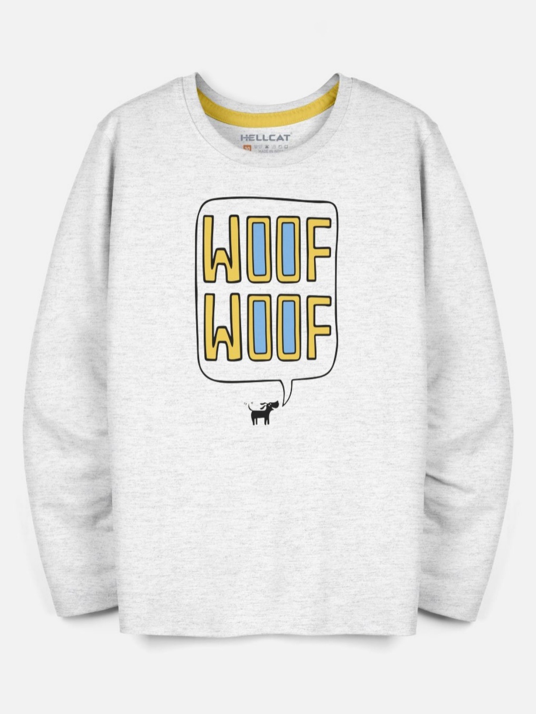 HELLCAT Boys Typography Printed Round Neck T-shirt, White