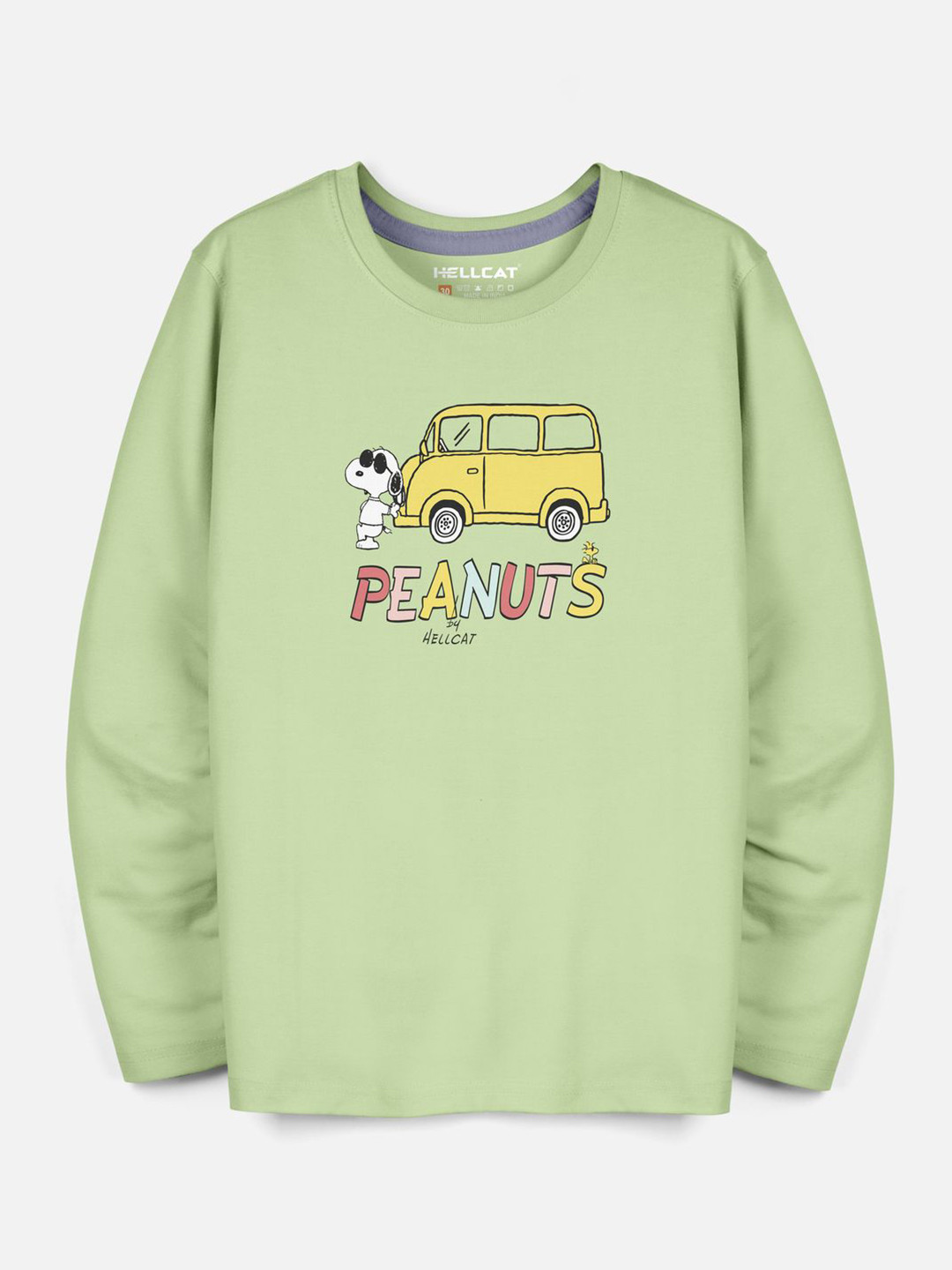 

HELLCAT Boys Graphic Printed Round Neck T-shirt, Green