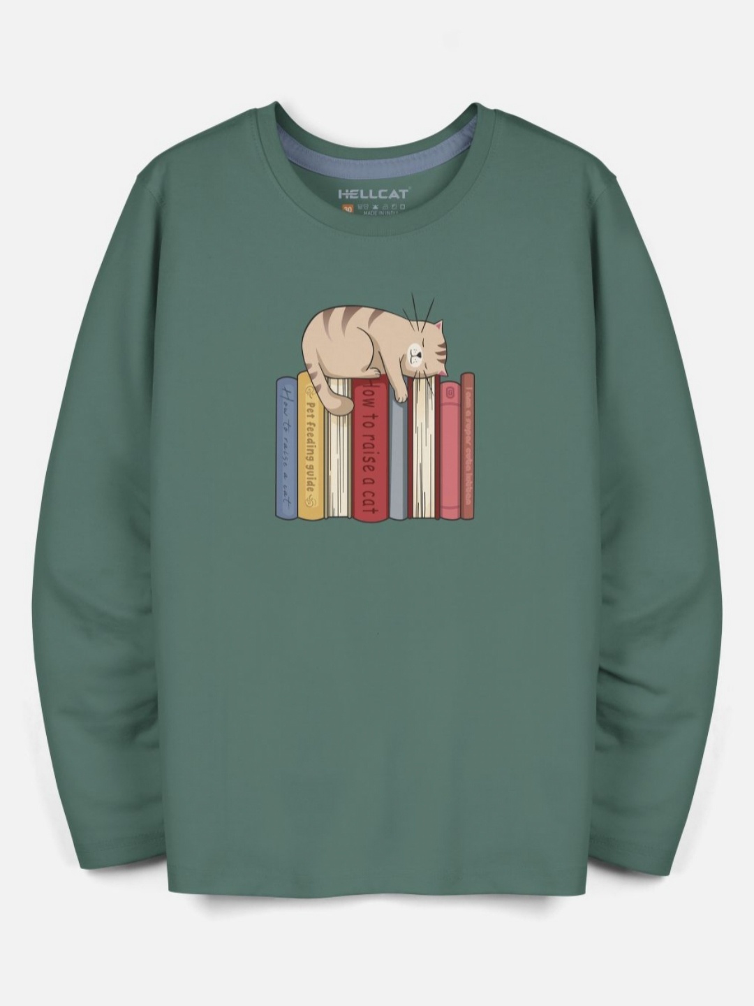 

HELLCAT Boys Graphic Printed Round Neck T-shirt, Green
