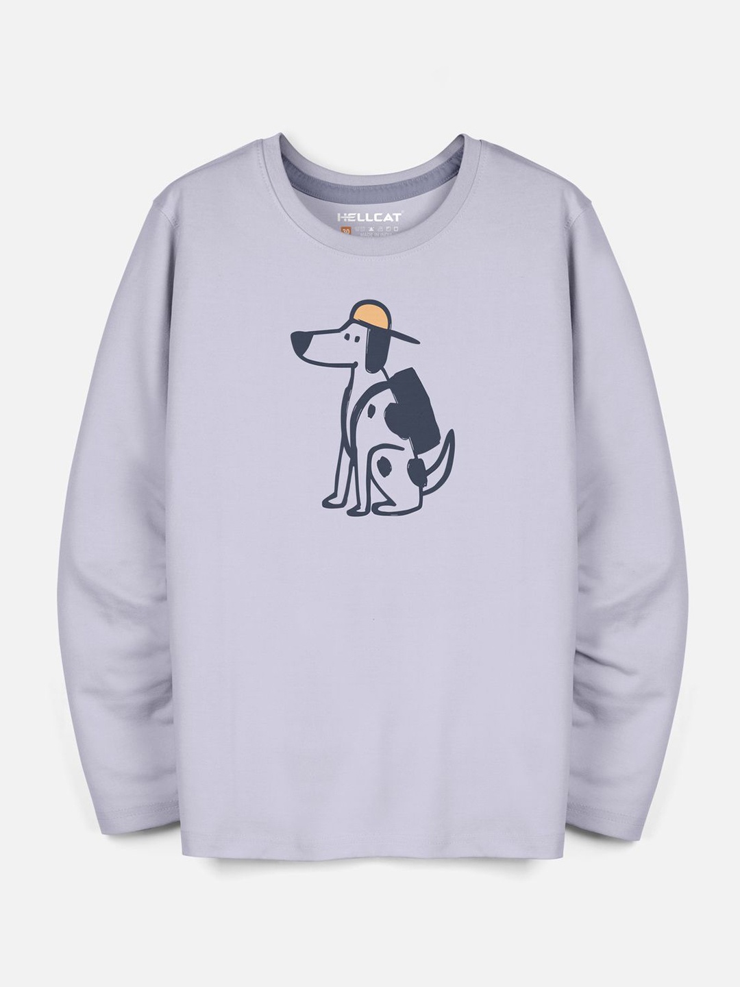 

HELLCAT Boys Graphic Printed Round Neck T-shirt, Lavender