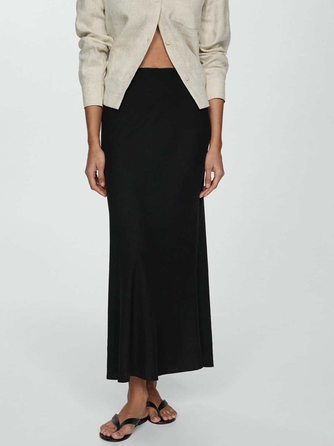 

MANGO A-Line Maxi Skirt, Black