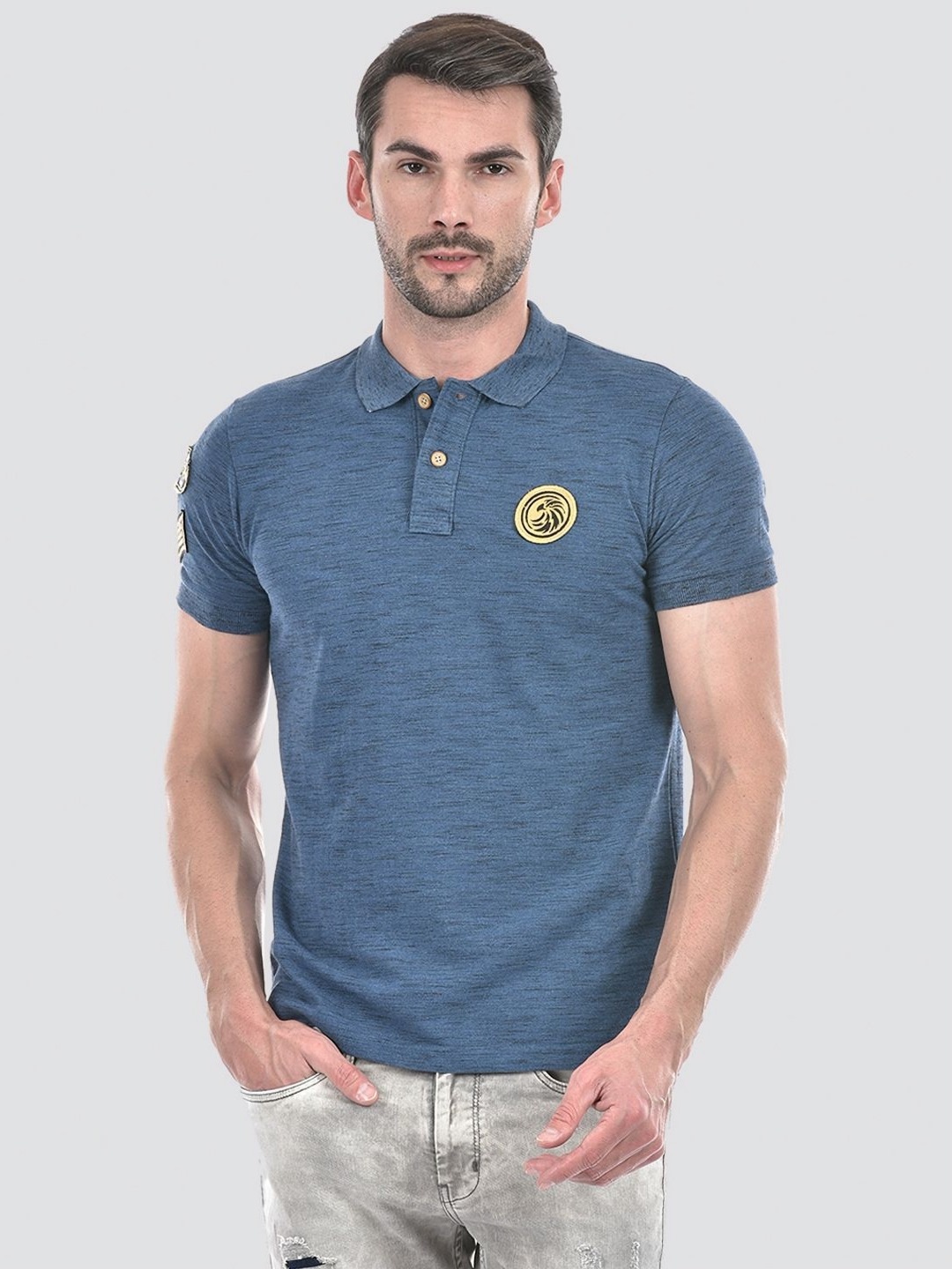 

Numero Uno Men Solid Polo Collar T-shirt, Blue