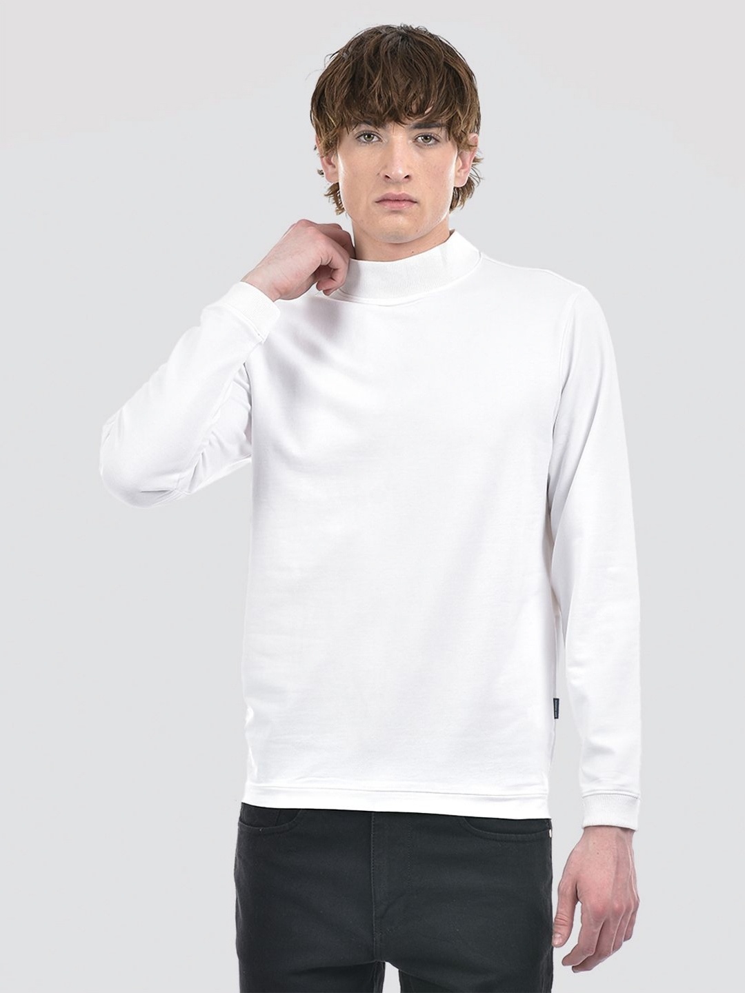 

Numero Uno Men Solid High Neck T-shirt, White