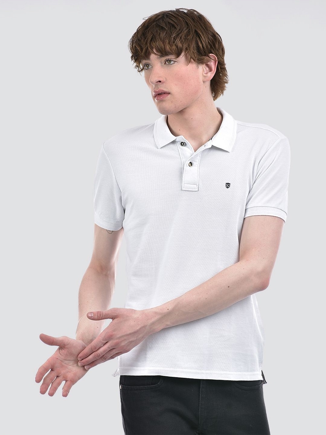

Numero Uno Men Solid Polo Collar T-shirt, White