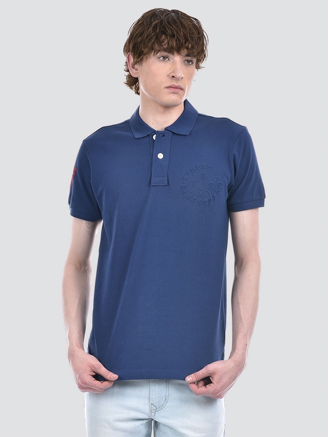 

Numero Uno Men Solid Polo Collar T-shirt, Blue