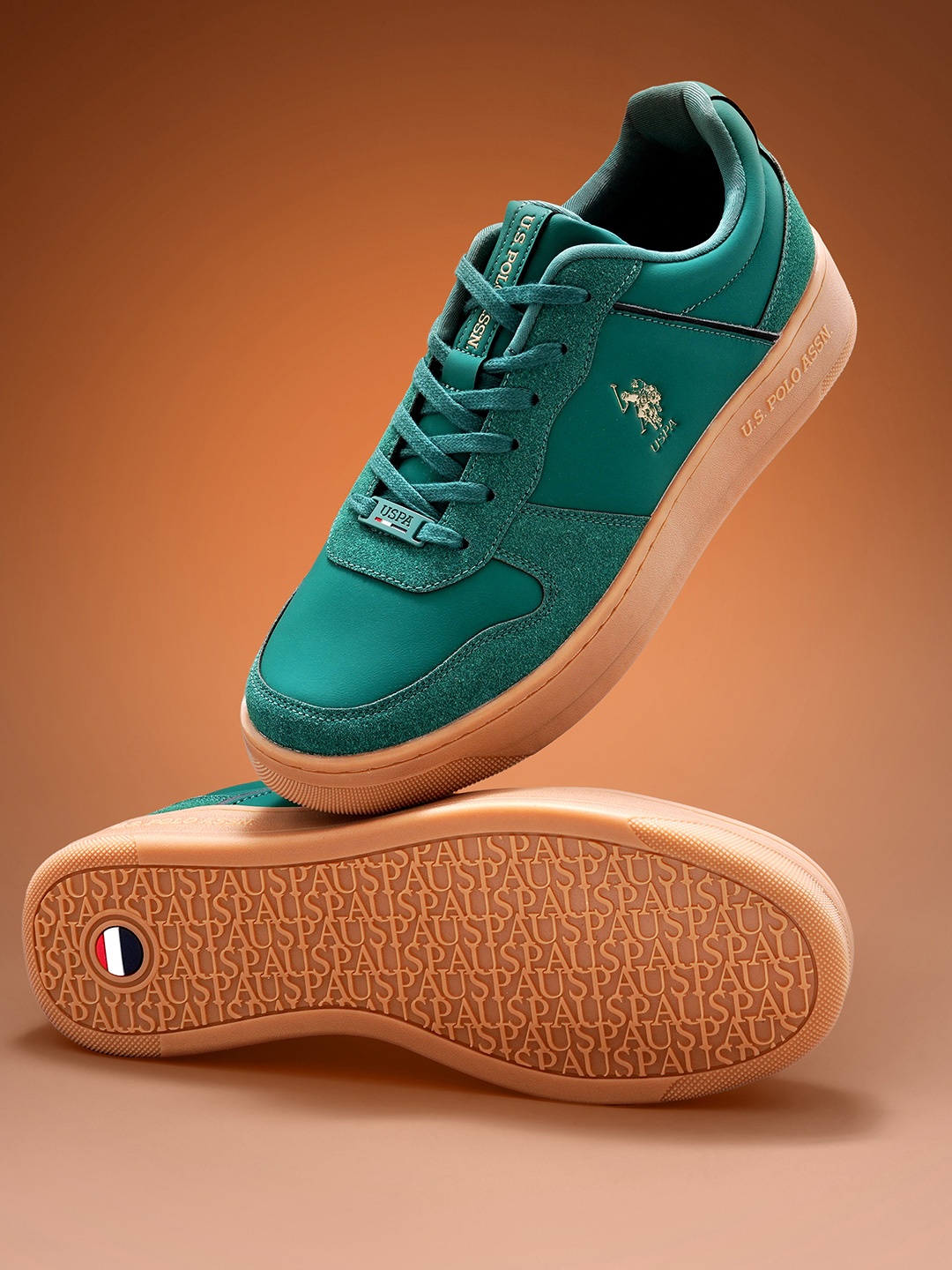 

U.S. Polo Assn. Men Jaxon 2.0 Retro Court Lace-Up Sneakers, Green