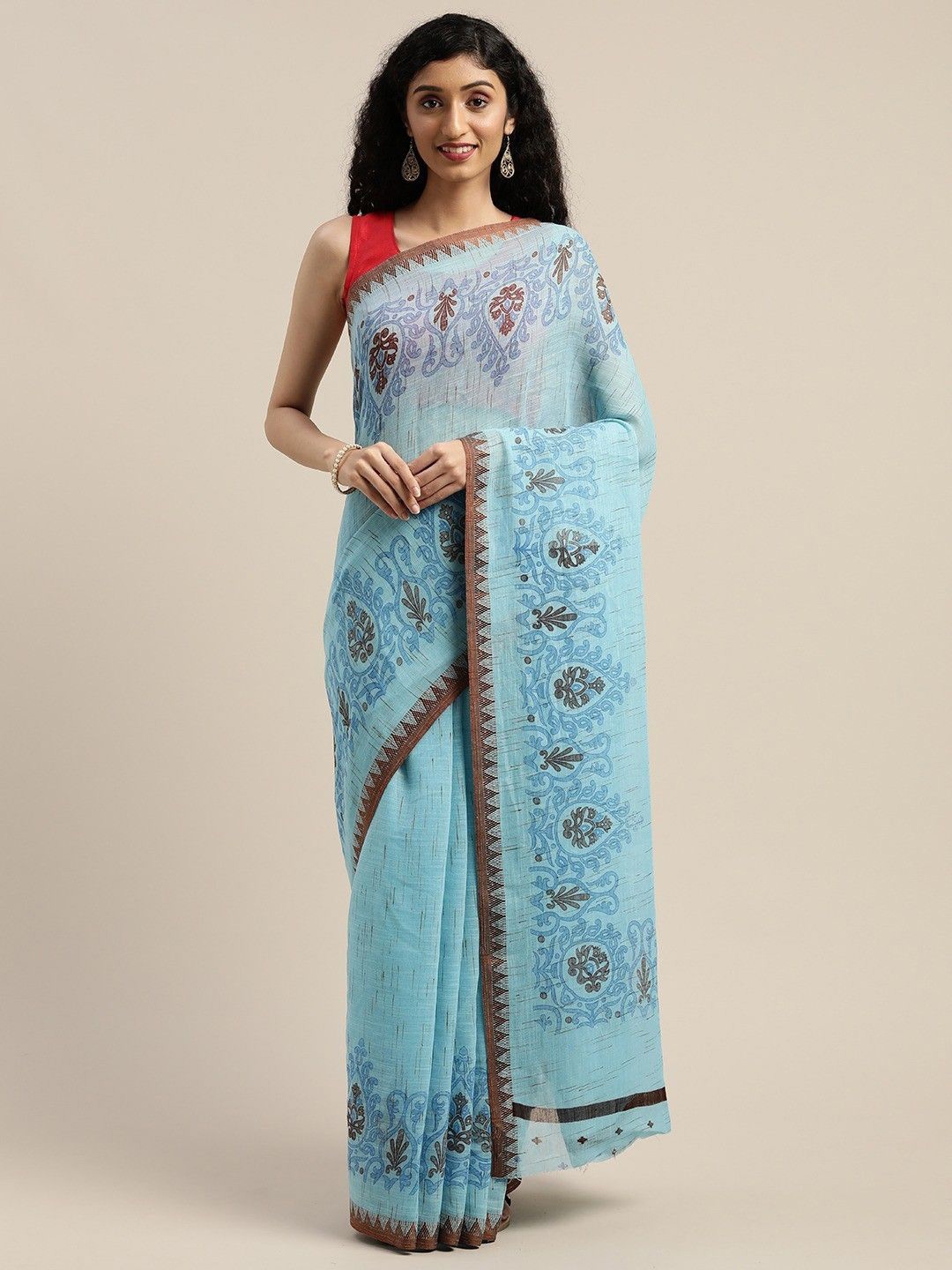 

KALINI Ethnic Motifs Saree, Blue