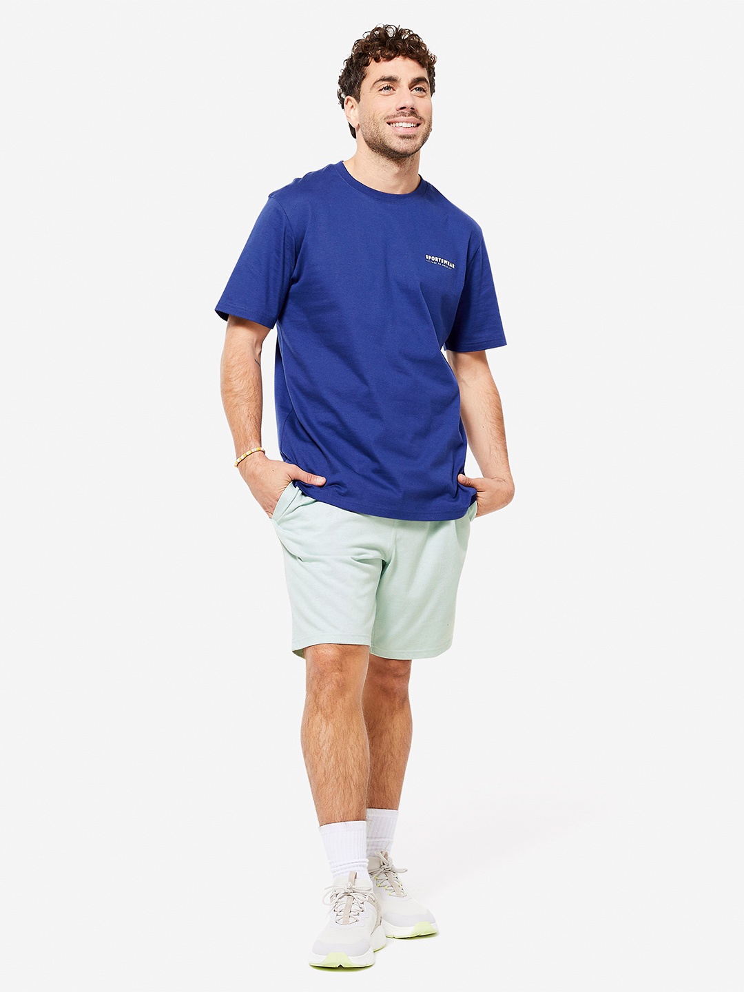 

Domyos By Decathlon Men Regular Fit Low Rise Sports Shorts, Green