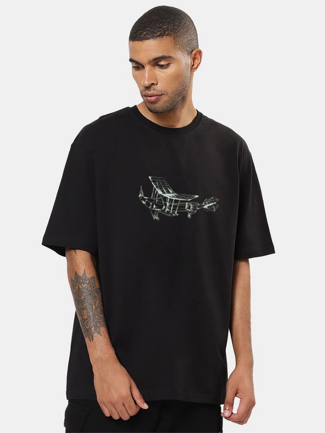 

Mad Over Print Men Typography Printed T-shirt, Black