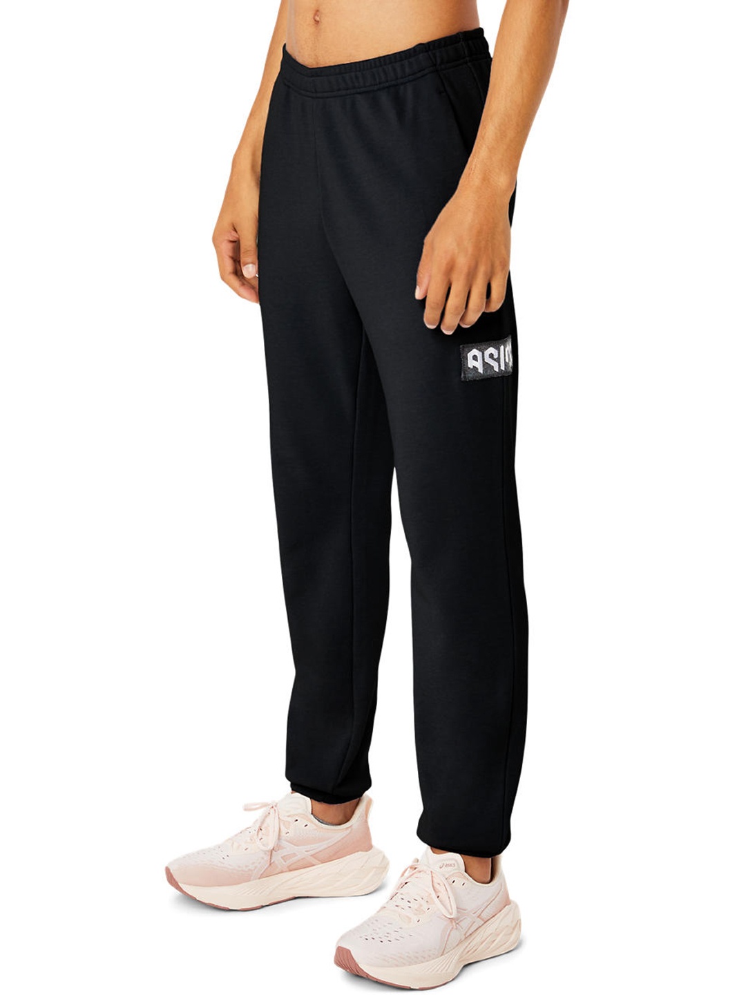 

ASICS Men Brand Logo Printed Training or Gym Joggers, Black