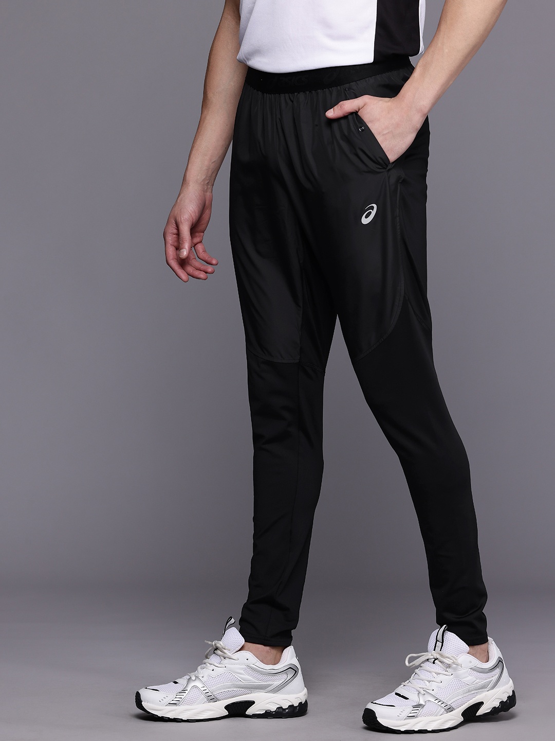 

ASICS Men Road Quick-Dry Running Track Pants, Black
