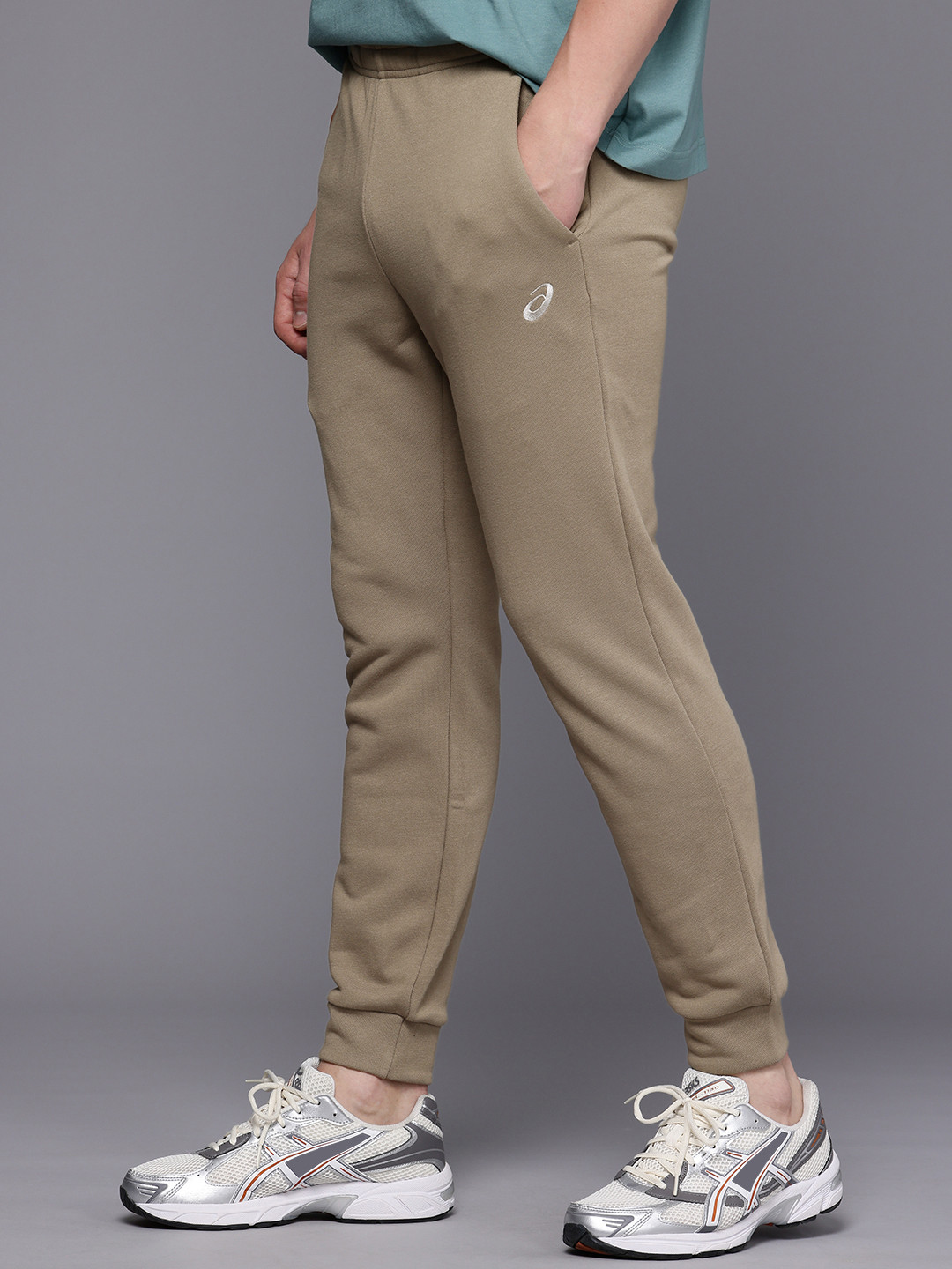 

ASICS Men Regular Fit Sports Joggers, Beige