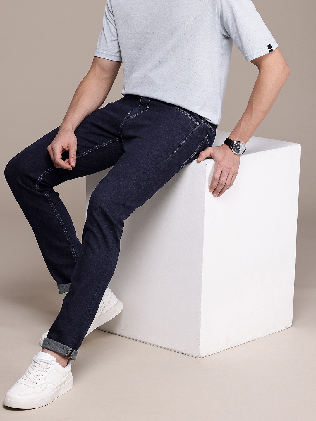 

Nautica Men Slim Fit Stretchable Jeans, Blue
