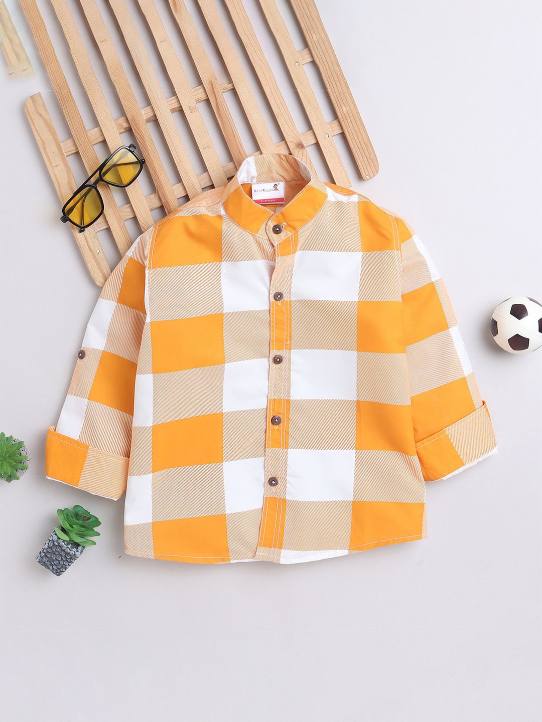

BAATCHEET Boys Opaque Checked Casual Shirt BTOCFSCS1290-00-ORANGE