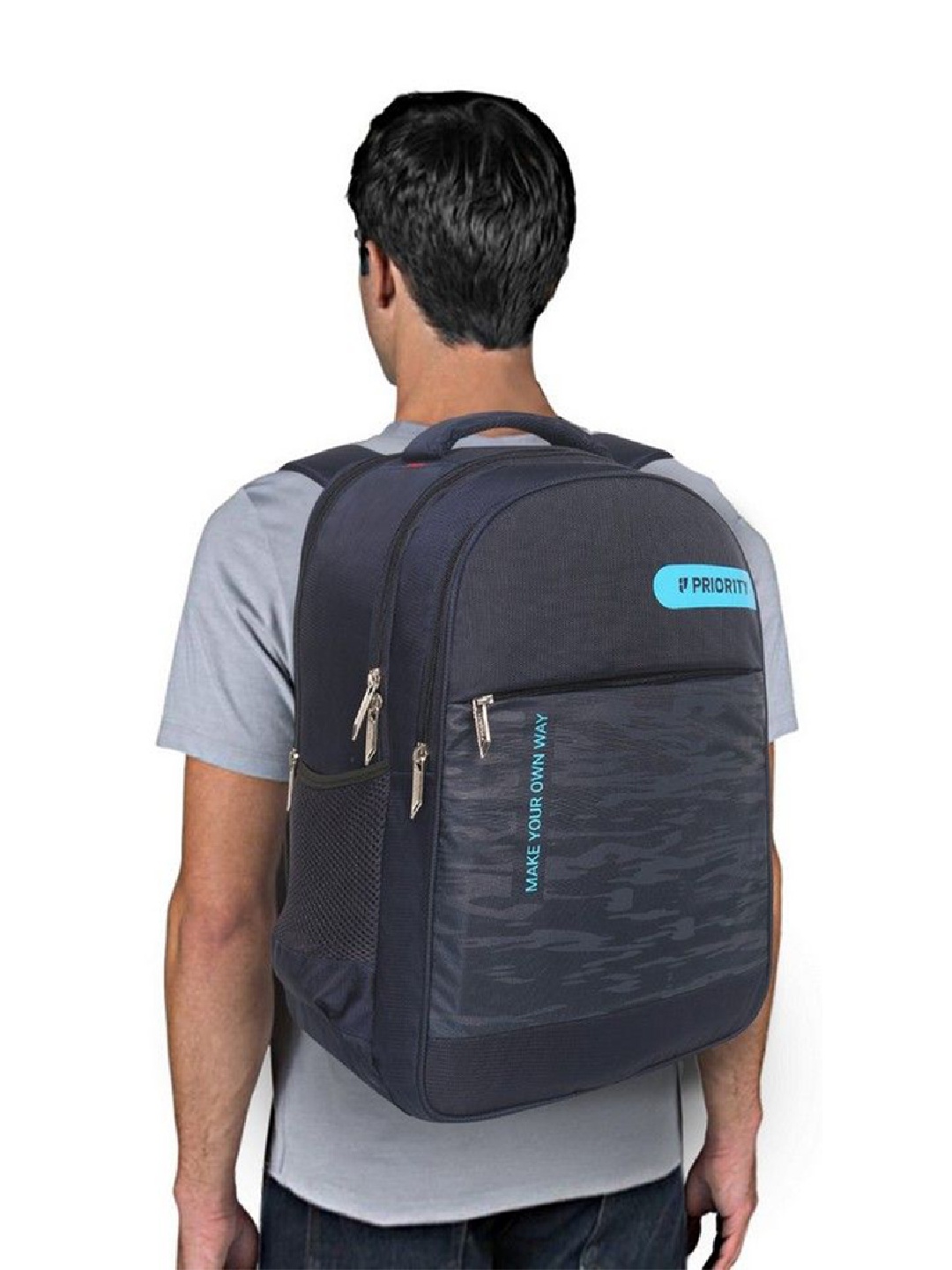 

Priority Unisex Graphic Backpack, Navy blue