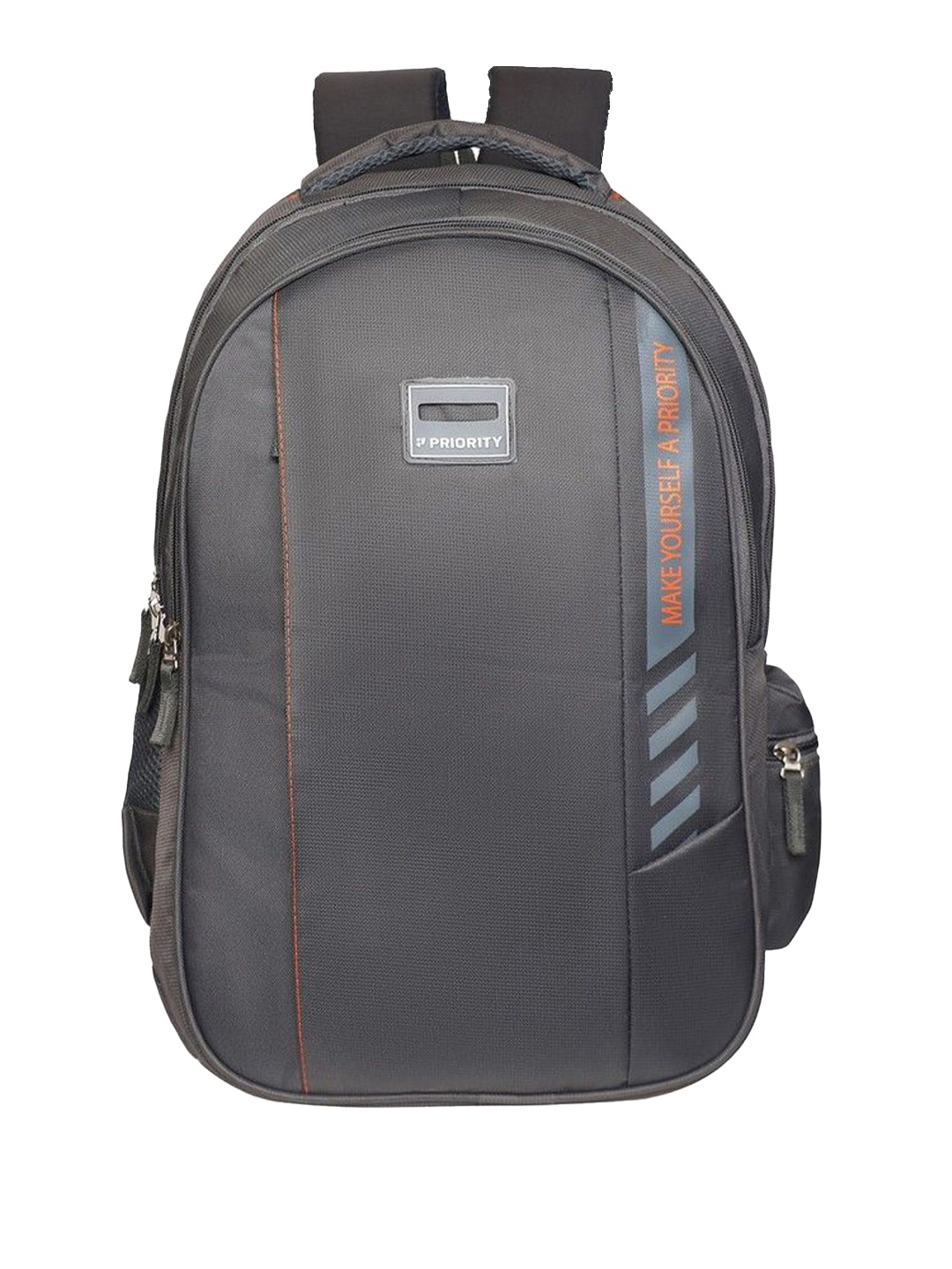 

Priority Unisex Brand Logo Padded Laptop Backpack, Grey