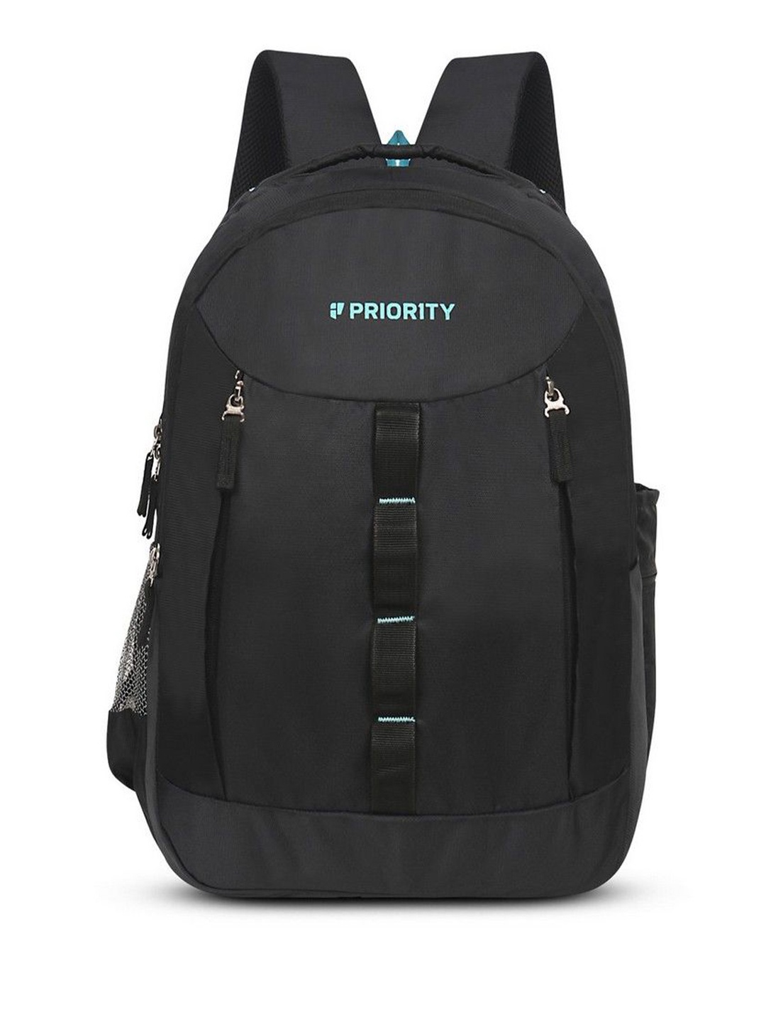 

Priority Unisex Typography Padded Laptop Backpack, Black